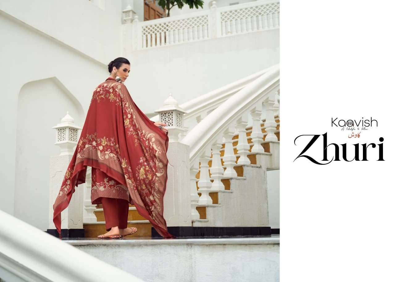 Kaavish Zhuri Winter Wear Ladies Dress Material 4 Pcs Catalog