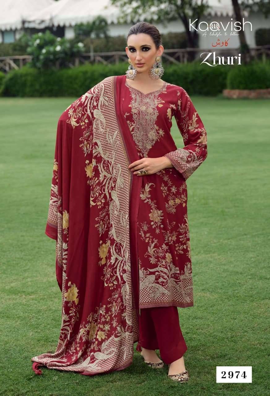 Kaavish Zhuri Winter Wear Ladies Dress Material 4 Pcs Catalog