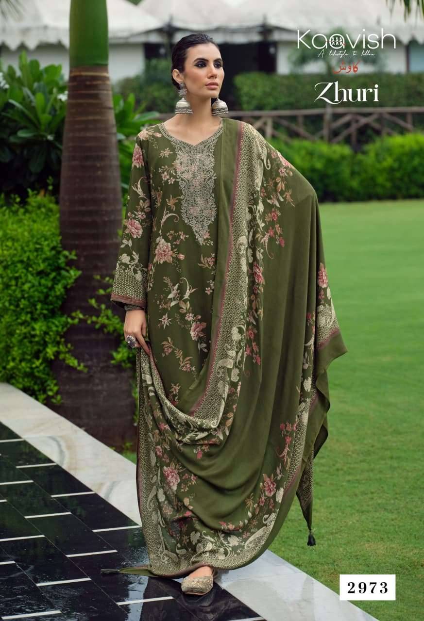 Kaavish Zhuri Winter Wear Ladies Dress Material 4 Pcs Catalog