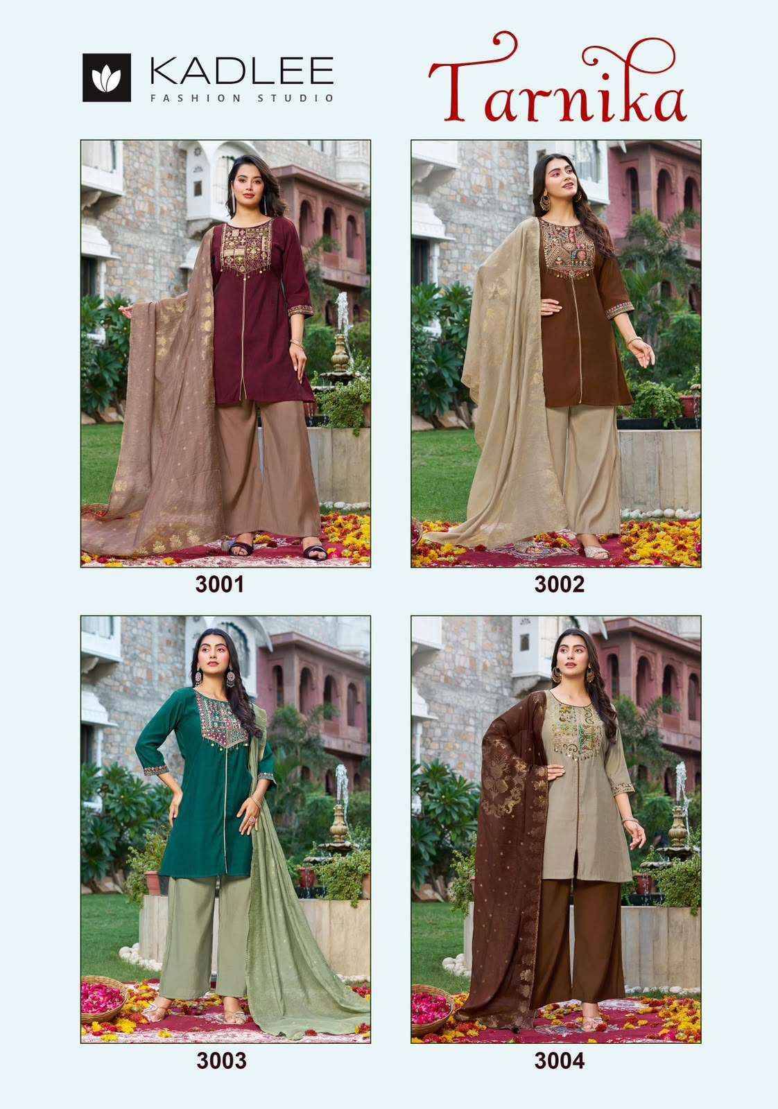 Kadlee Tarnika Roman Silk Kurti Combo Set _ Surat Wholesale Market 4 Pcs Catalog 