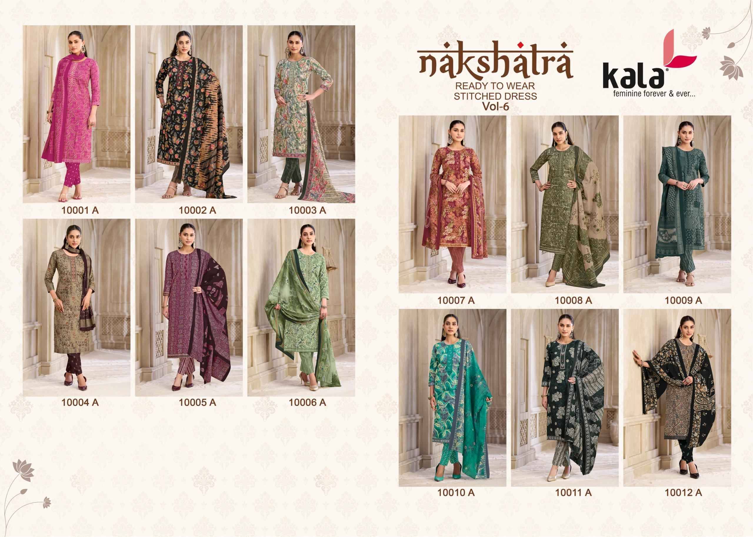 Kala Nakshatra Vol 6 Cotton Readymade Dress 12 pcs Catalog | Wholesale Market Surat