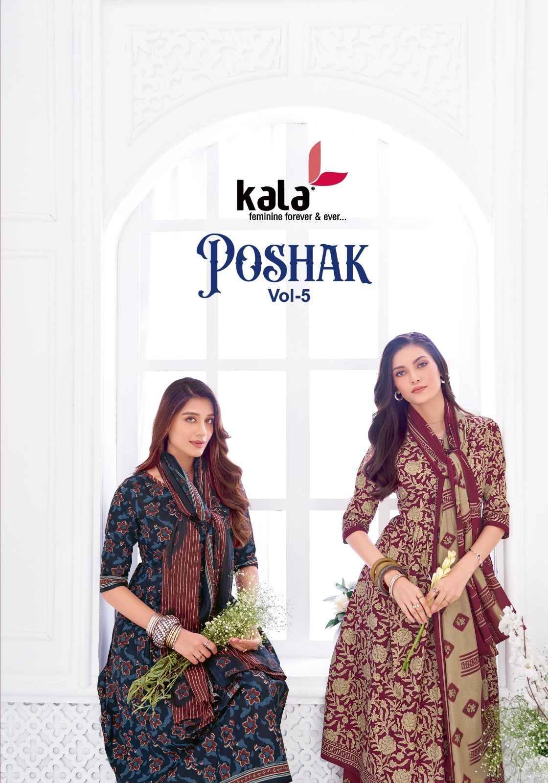 Kala Poshak Vol 5 Cotton Dress Material 8 pcs Catalog | Latest Catalog Wholesale Price