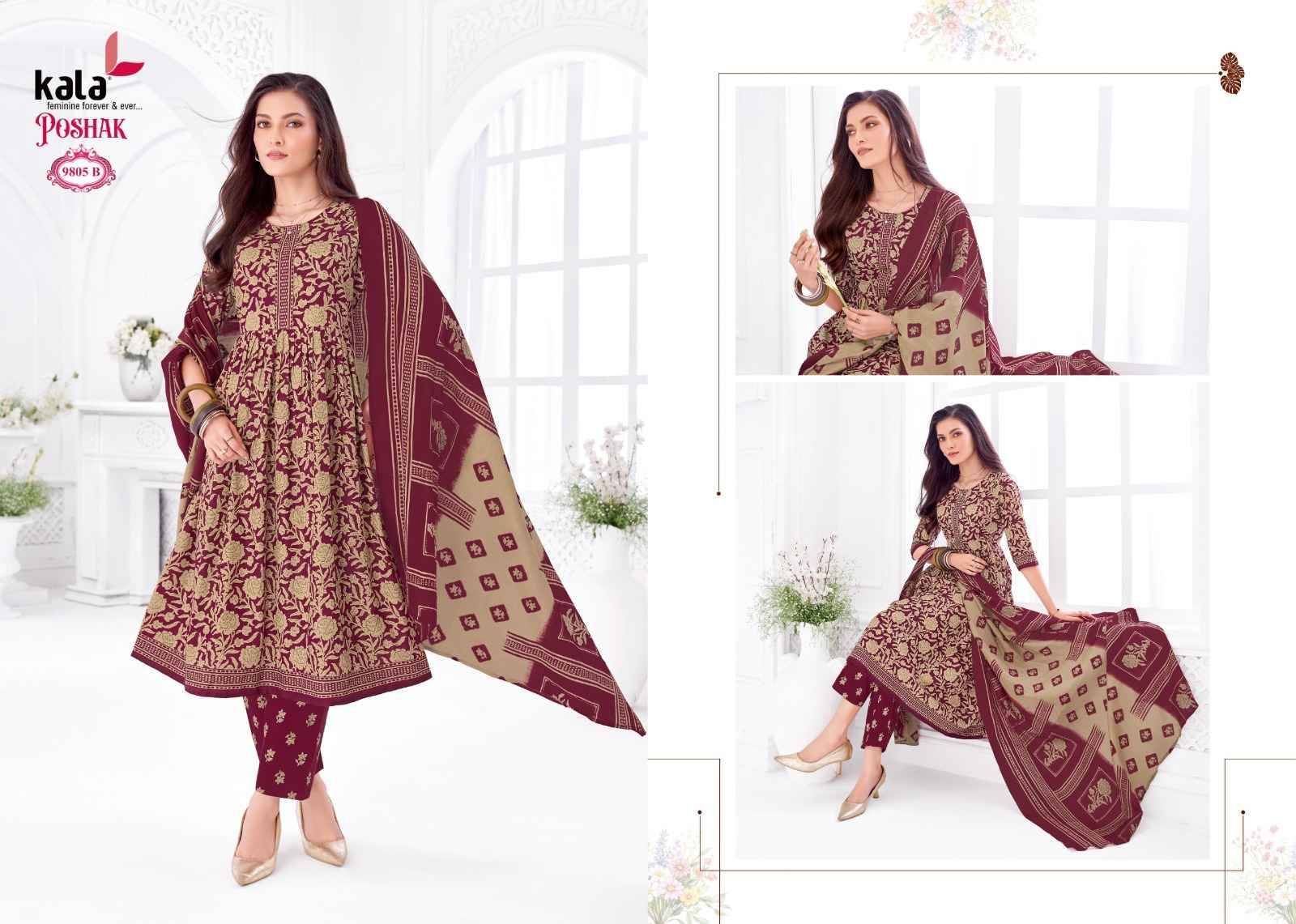 Kala Poshak Vol 5 Cotton Dress Material 8 pcs Catalog | Latest Catalog Wholesale Price