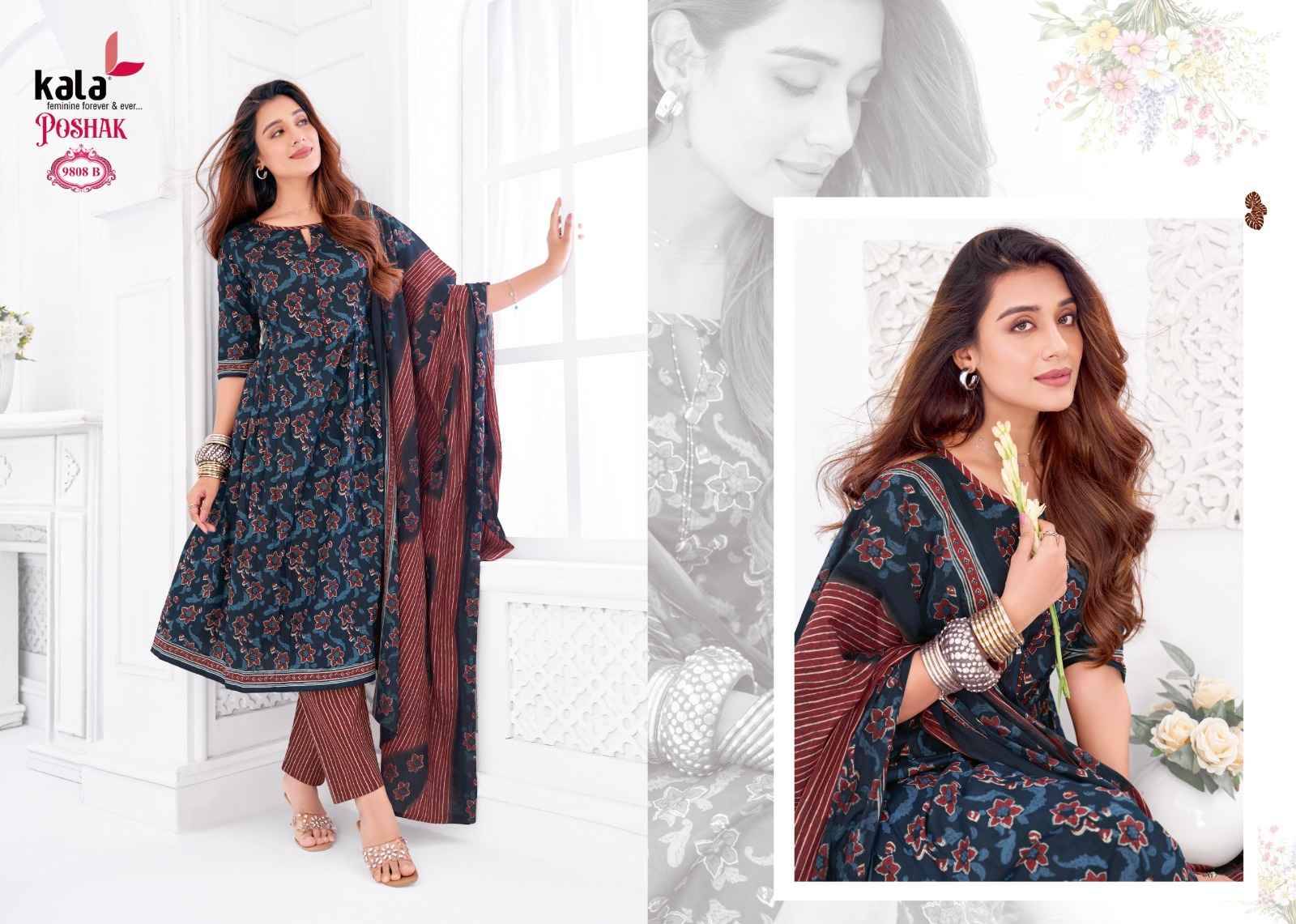 Kala Poshak Vol 5 Cotton Dress Material 8 pcs Catalog | Latest Catalog Wholesale Price