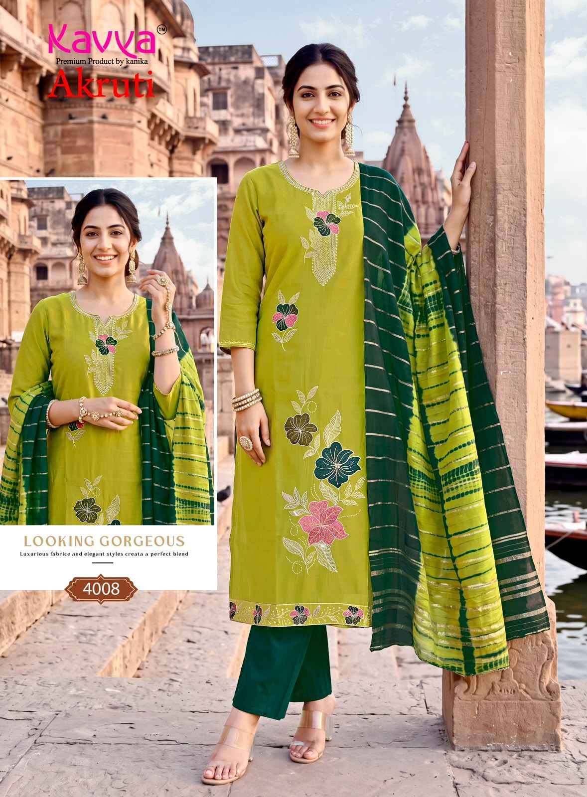 Kavya Akruti Vol 4 Roman Silk Kurti Wholesale Price 10 pcs Catalog