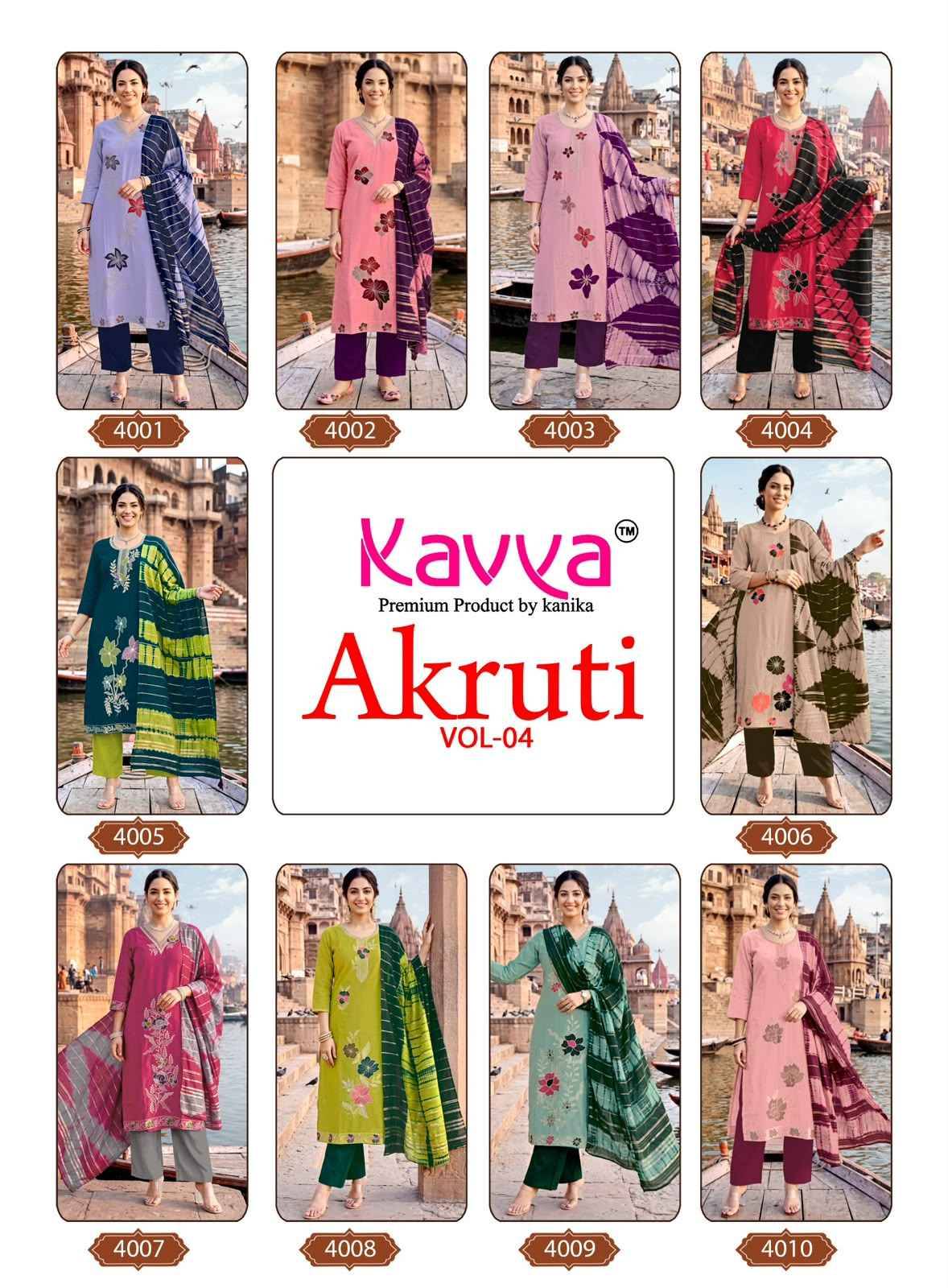 Kavya Akruti Vol 4 Roman Silk Kurti Wholesale Price 10 pcs Catalog