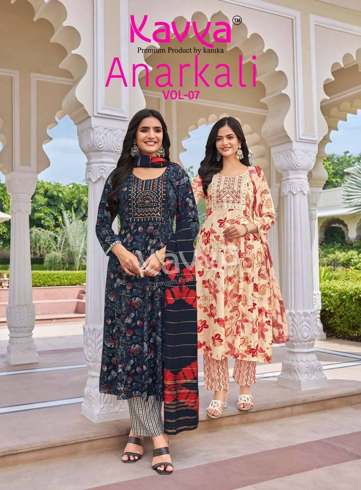 Kavya Anarkali Vol 7 Anarkali Readymade Suits 10 Pcs Catalog