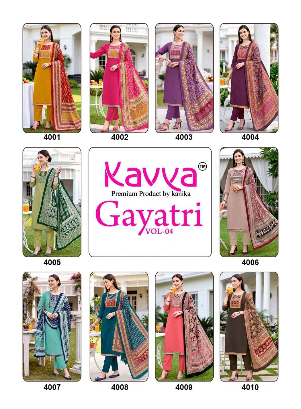 Kavya Gayatri Vol 4 Dhabu Cotton Kurti Combo 10 pcs Catalog