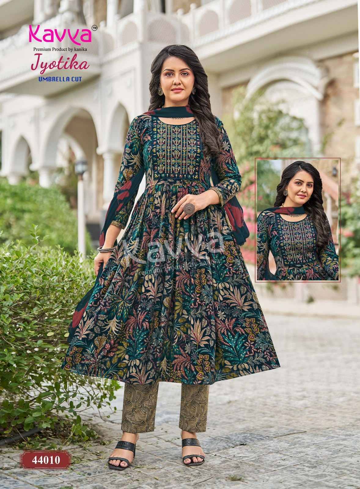 Kavya Jyotika Vol 44 Capsule Kurti Combo Set _  Surat Wholesalers  10 pcs Catalogue