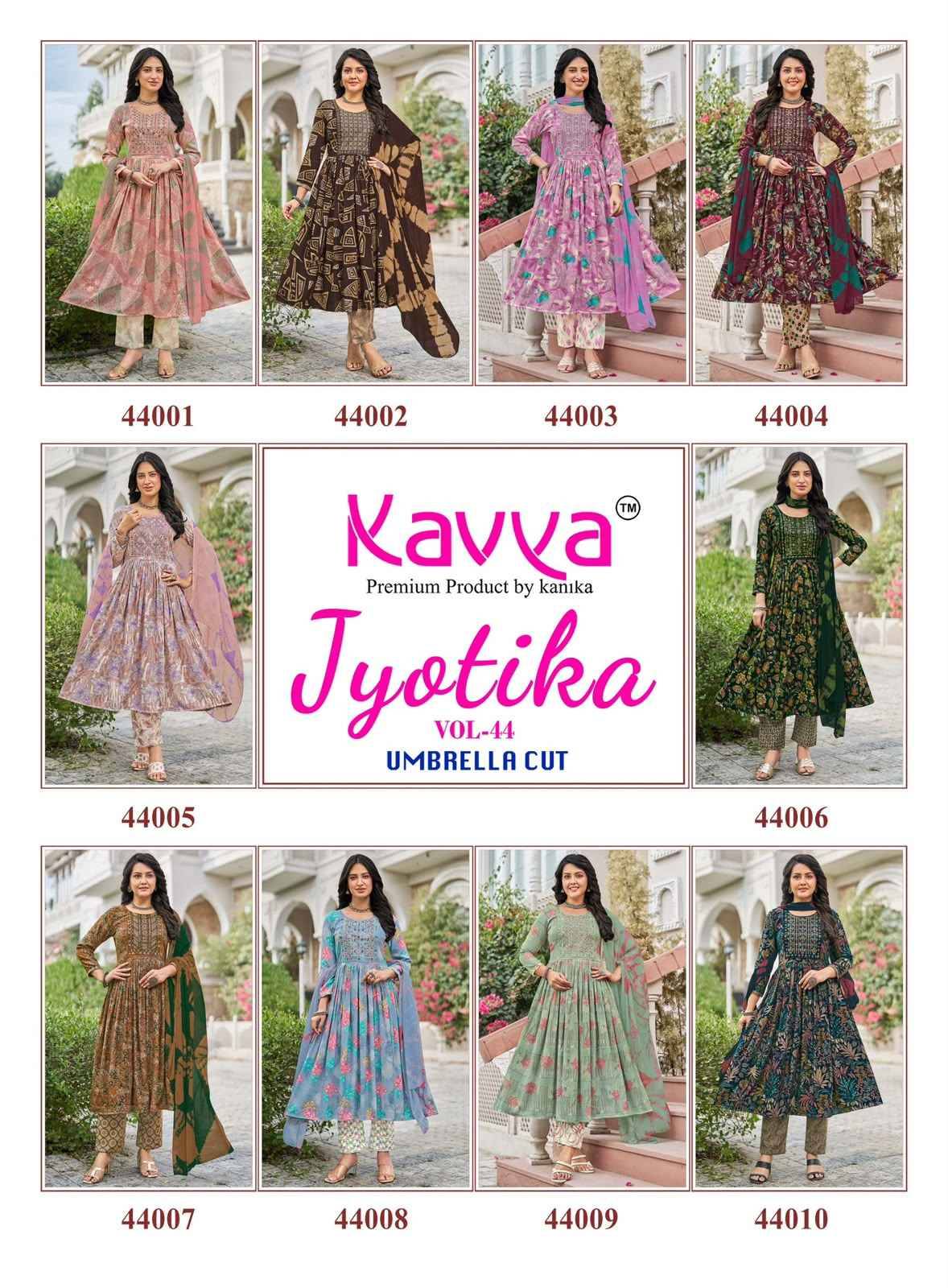Kavya Jyotika Vol 44 Capsule Kurti Combo Set _  Surat Wholesalers  10 pcs Catalogue