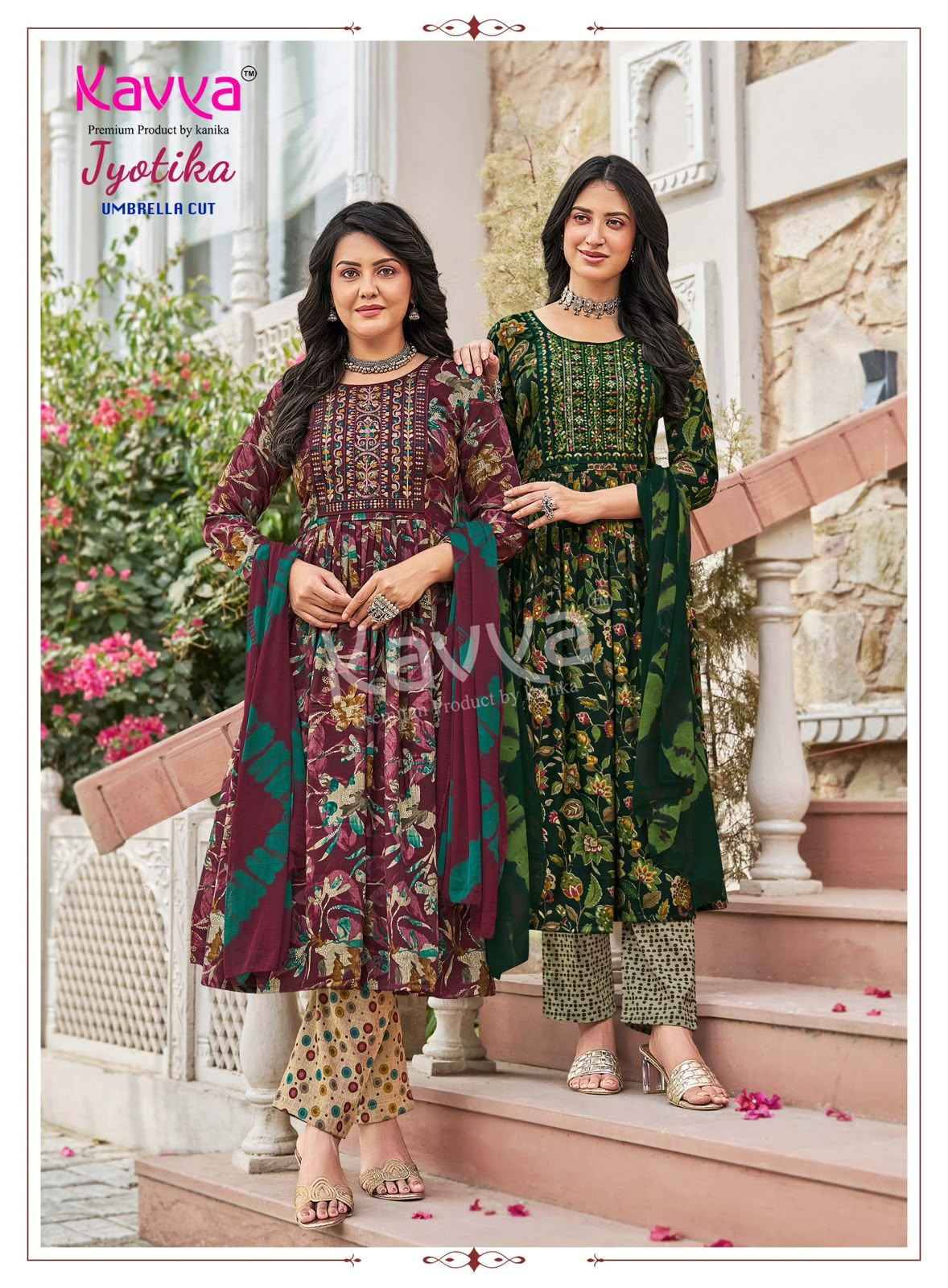 Kavya Jyotika Vol 44 Capsule Kurti Combo Set _  Surat Wholesalers  10 pcs Catalogue