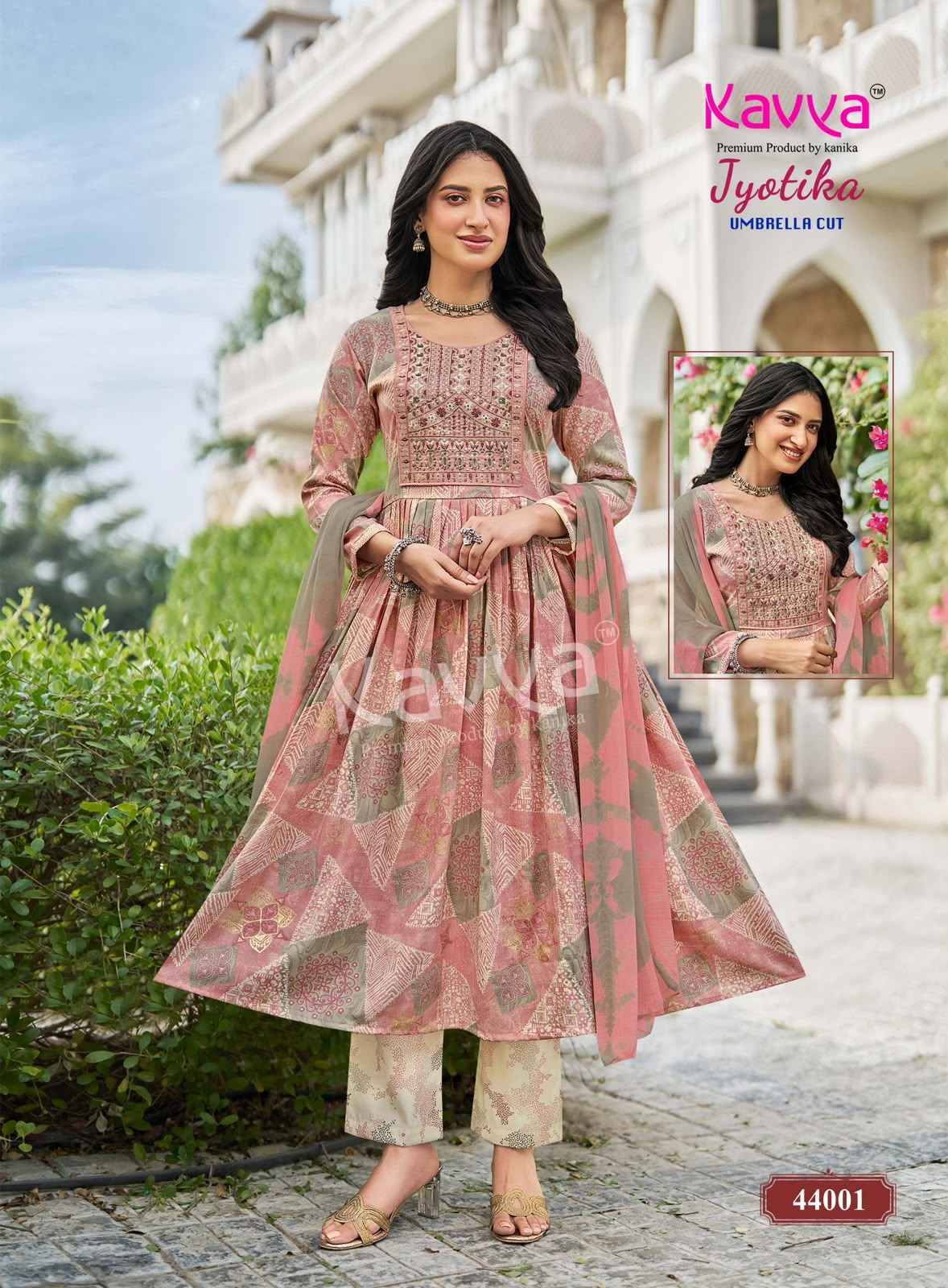 Kavya Jyotika Vol 44 Capsule Kurti Combo Set _  Surat Wholesalers  10 pcs Catalogue