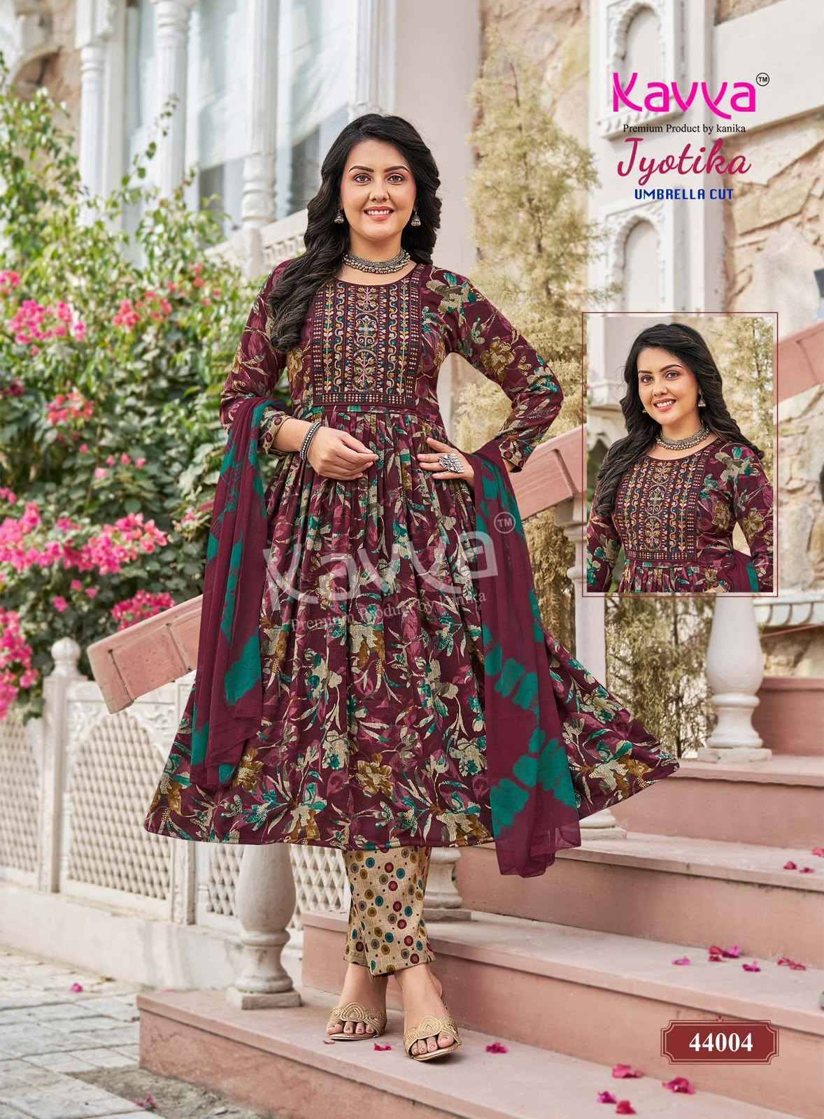 Kavya Jyotika Vol 44 Capsule Kurti Combo Set _  Surat Wholesalers  10 pcs Catalogue