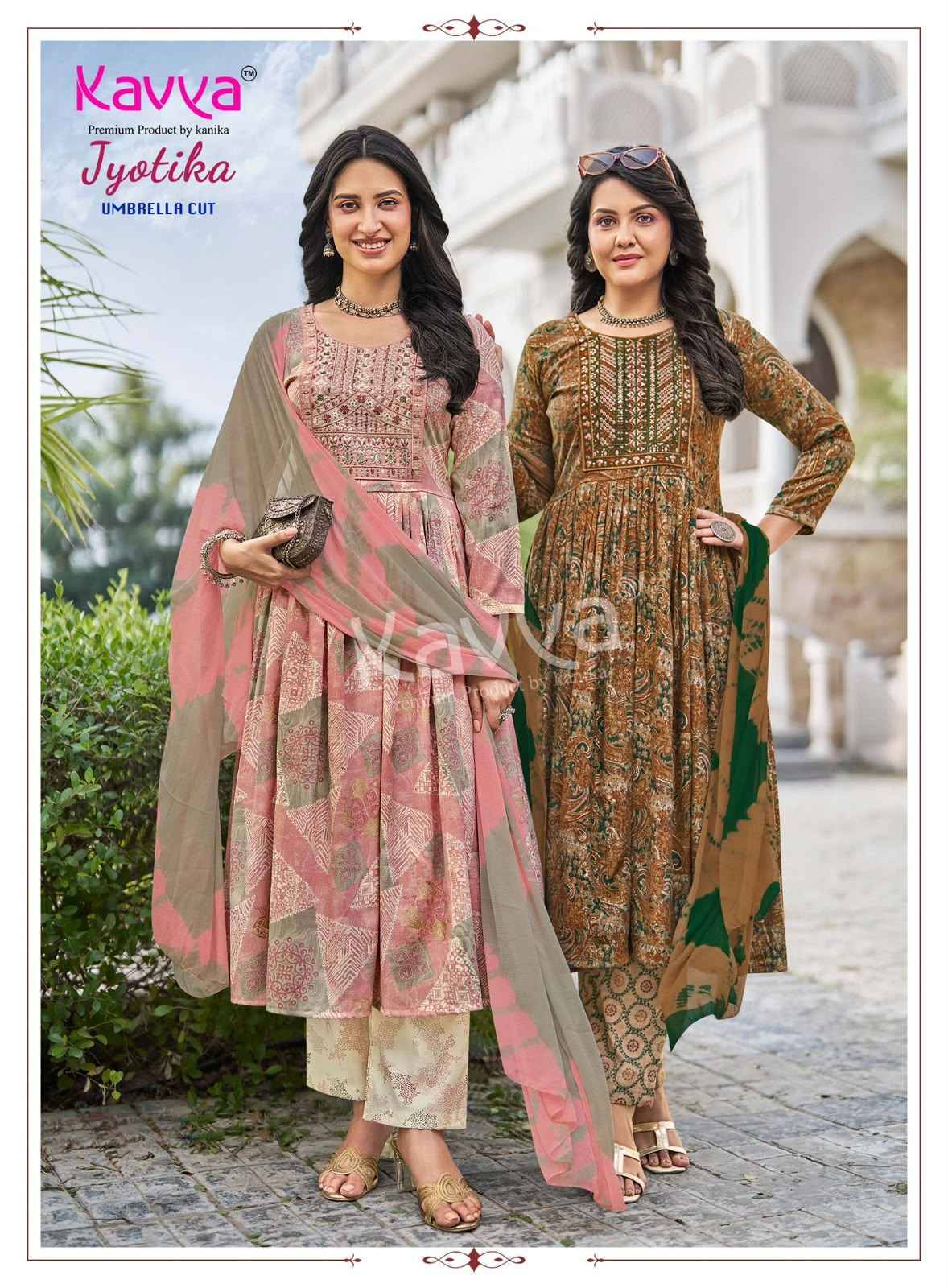 Kavya Jyotika Vol 44 Capsule Kurti Combo Set _  Surat Wholesalers  10 pcs Catalogue