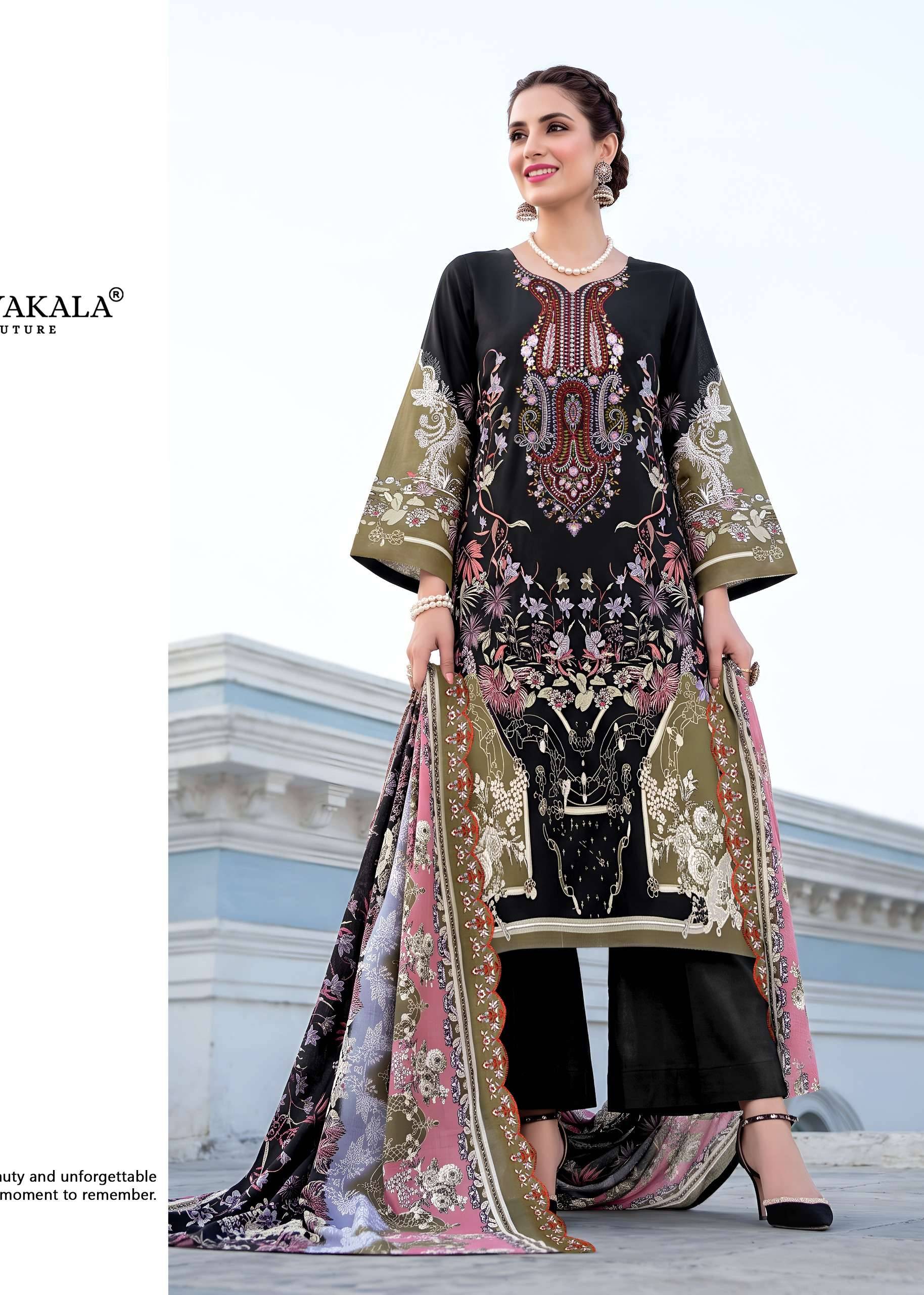 KAVYA KALA COUTURE ANARKALI VOL 29 LAWN COTTON DIGITAL PRINT WITH FANCY EMBROIDERY WORK SUIT