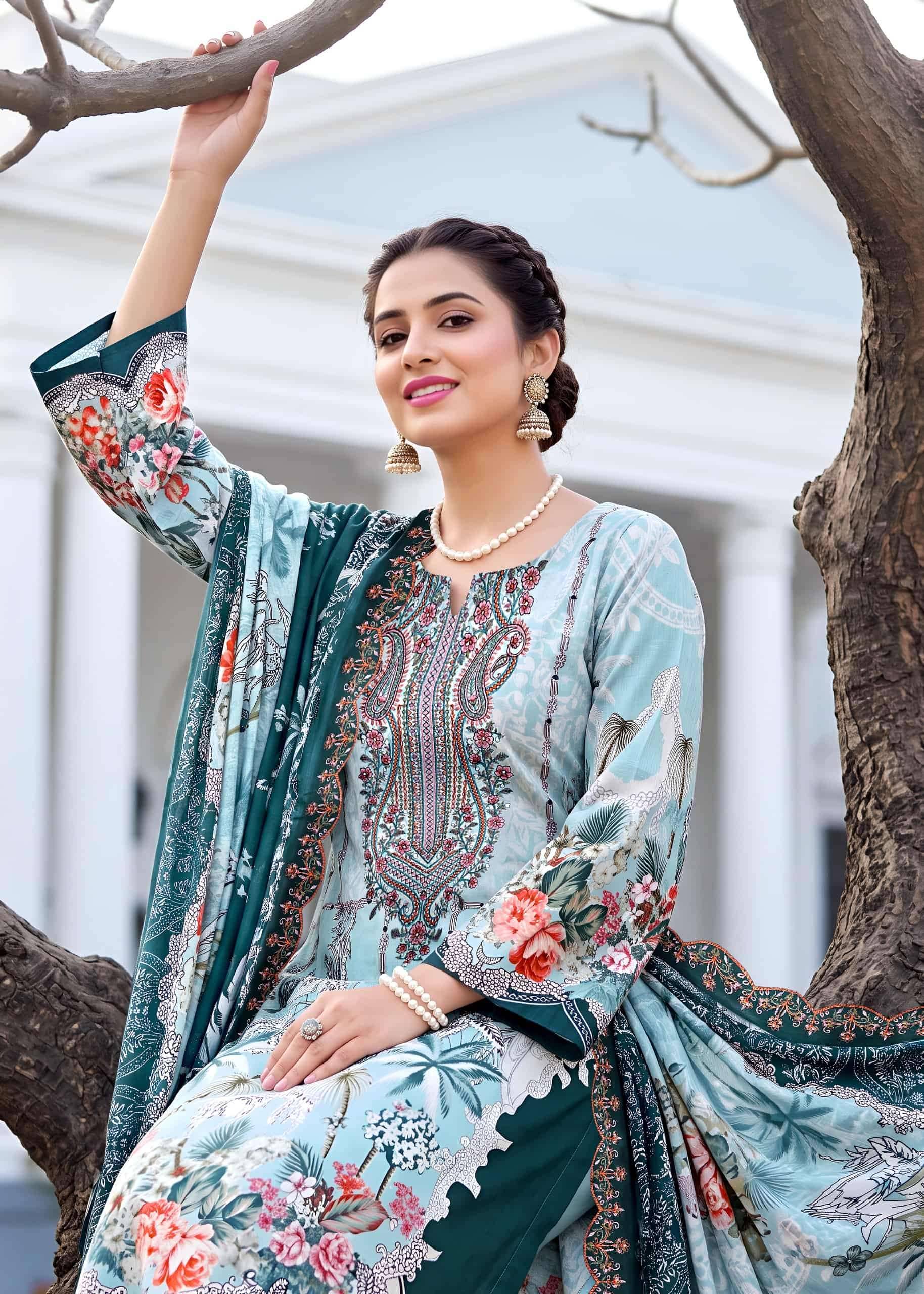 Kavyakala Anarkali Vol 29 Pakistani Print Law Cotton Salwar Kameez _ Surat Wholesale Market 8 Pcs Catalog 