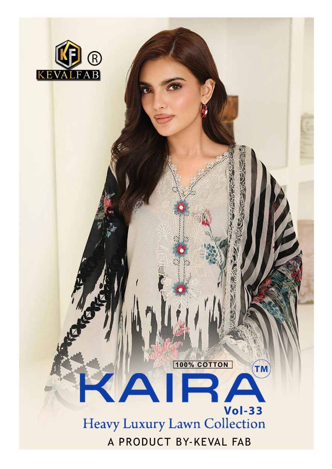 Keval Fab Kaira Vol 33 Lawn Cotton Dress Material 6 pcs Catalog | Wholesale Catalog Surat
