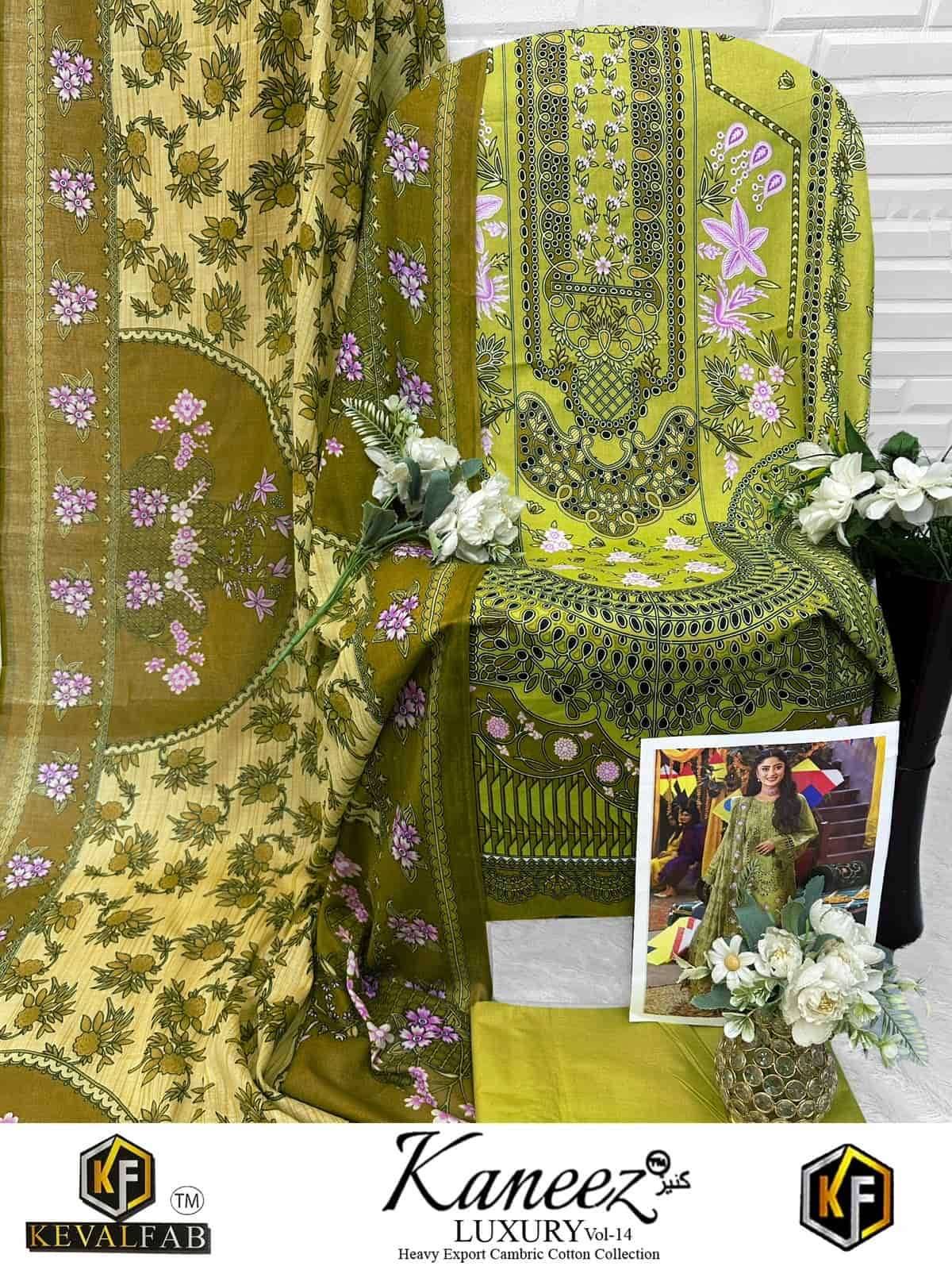 Keval Fab Kaneez Vol 14 Pakistani Print Cotton Salwar Suit 6 Pcs Catalog