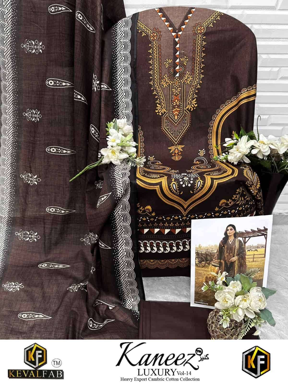 Keval Fab Kaneez Vol 14 Pakistani Print Cotton Salwar Suit 6 Pcs Catalog