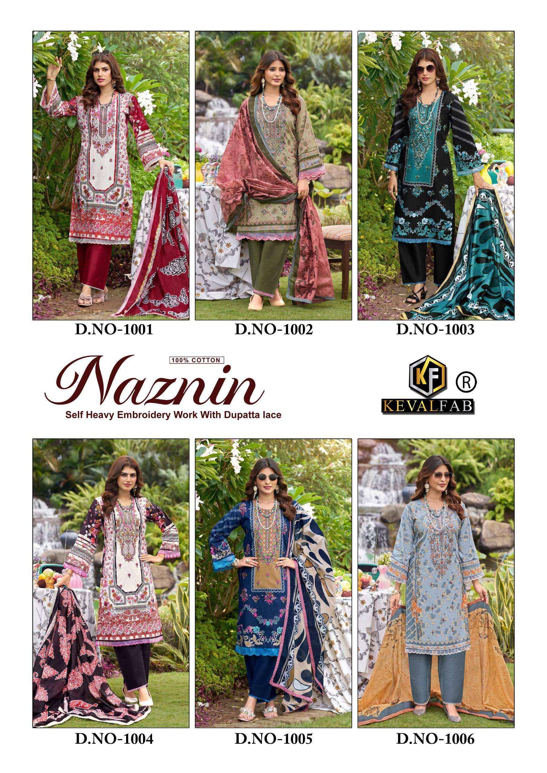 Keval Fab Naznin Cotton Dress Material 6 pcs Catalog | Wholesale Bazaar Surat