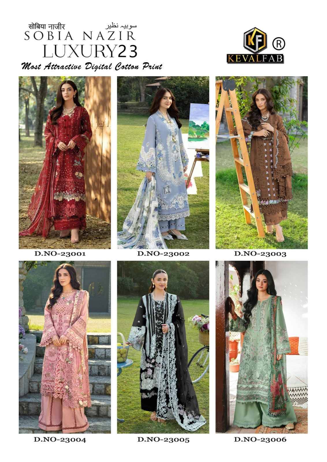 Keval Fab Sobia Nazir Vol 23 Cotton Dress Material 6 Pcs Catalog - Wholesale Market Surat