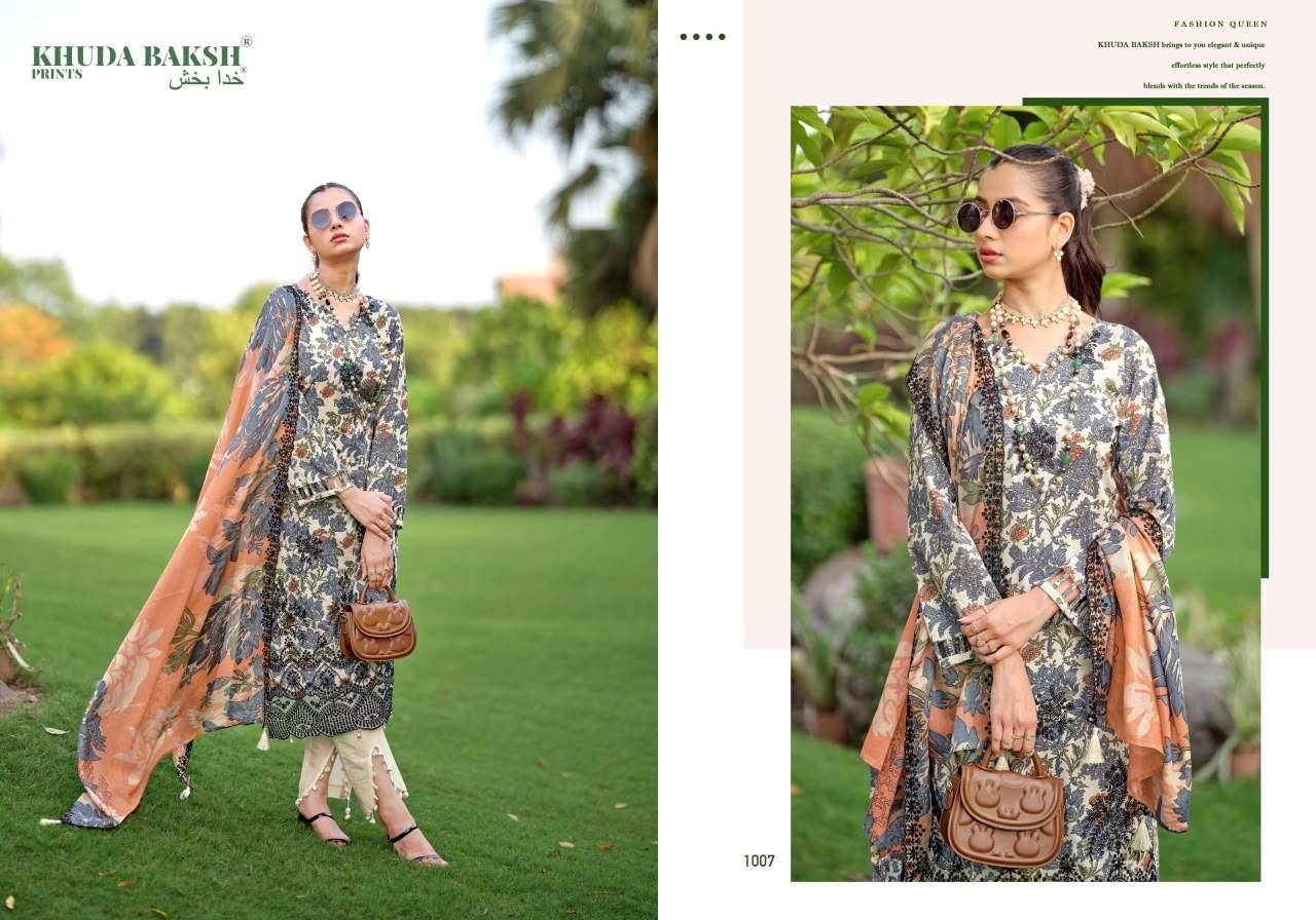 Khuda Baksh Humdum Vol 3 Chikankari Pure Lawn Dress Material 10 Pcs Catalog