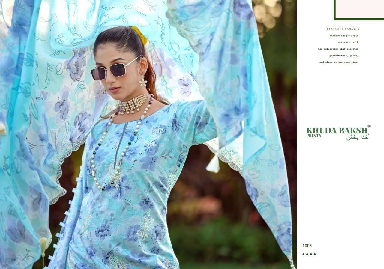 Khuda Baksh Humdum Vol 3 Chikankari Pure Lawn Dress Material 10 Pcs Catalog