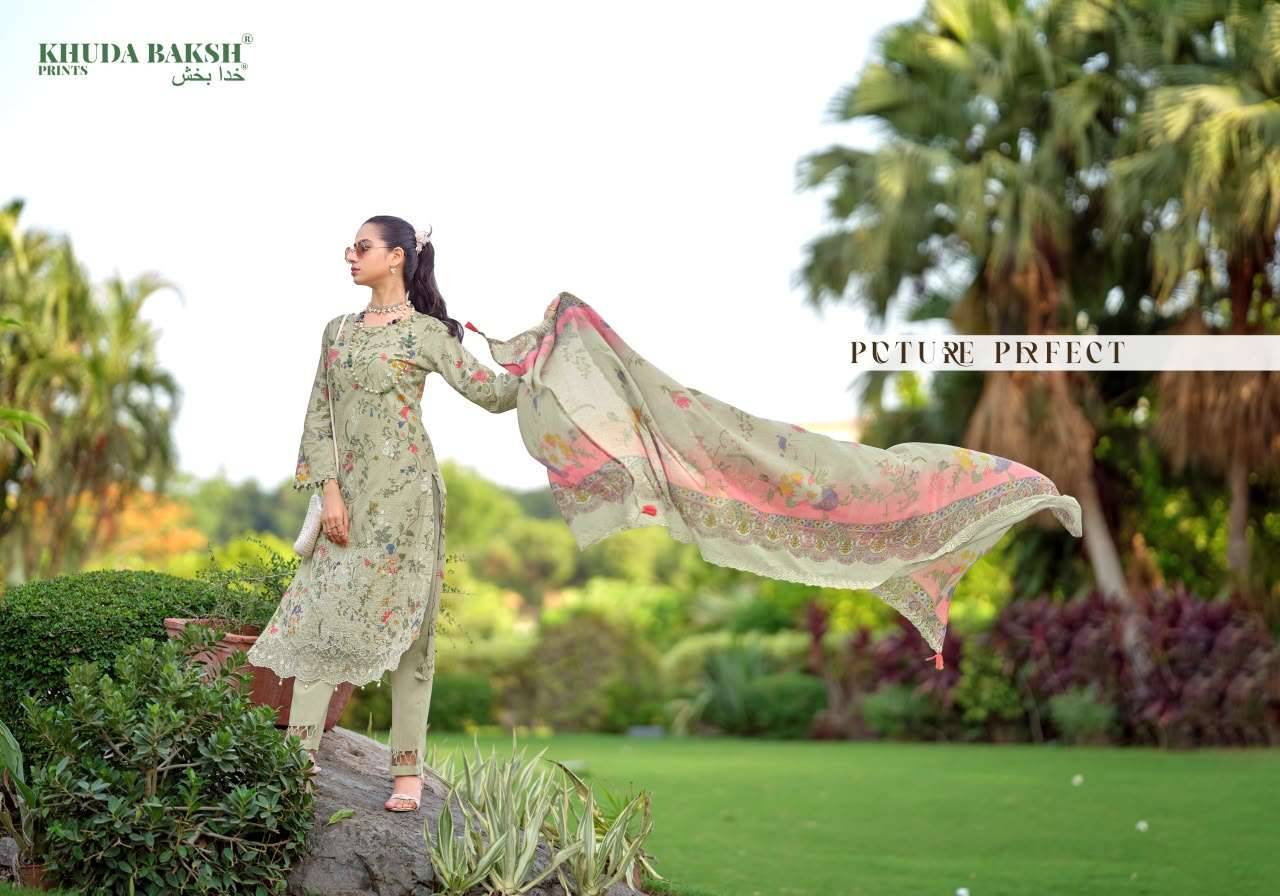 Khuda Baksh Humdum Vol 3 Chikankari Pure Lawn Dress Material 10 Pcs Catalog