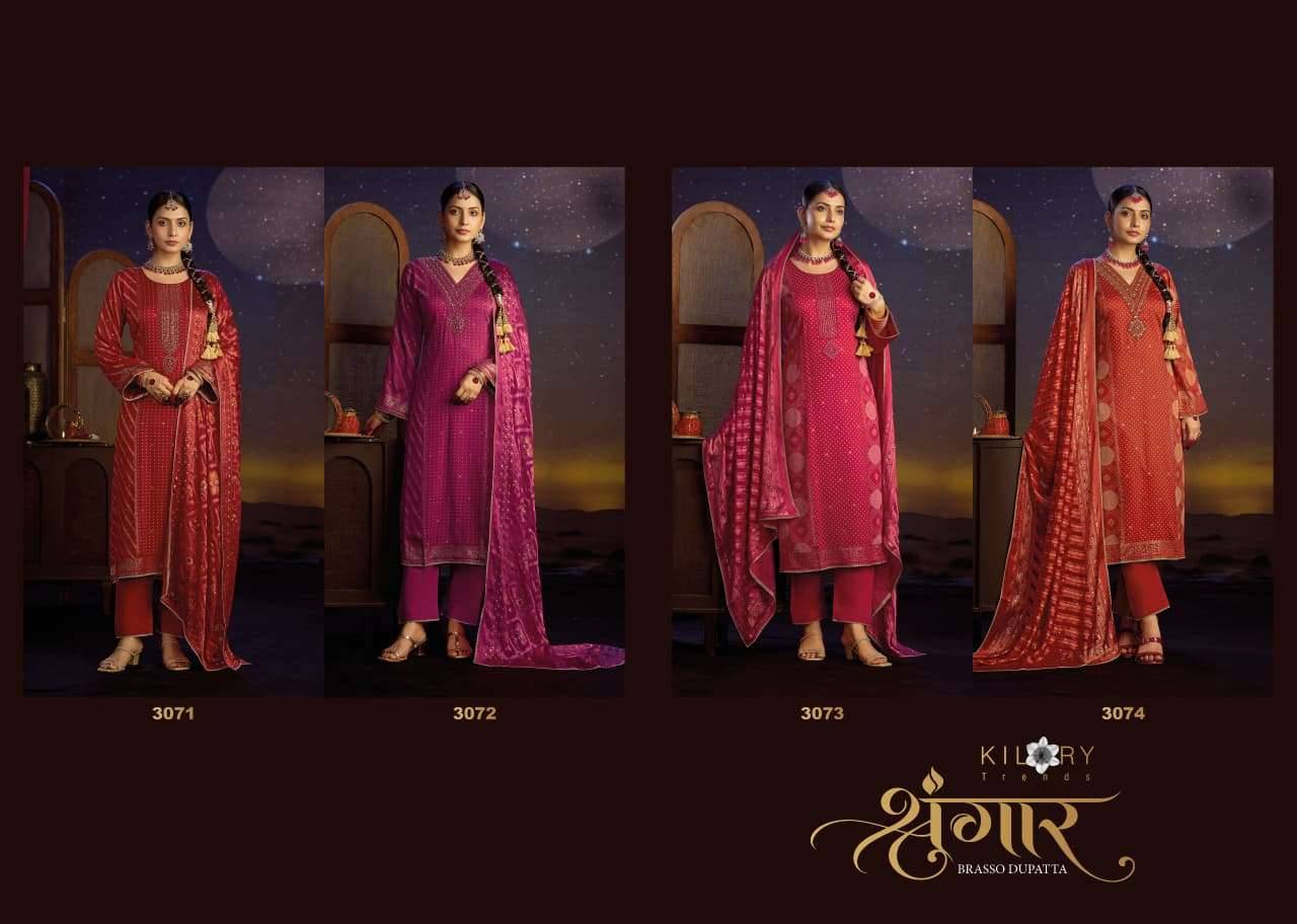 Kilory Shrungar Pure Gajji Silk Dress Material 4 Pcs Catalog