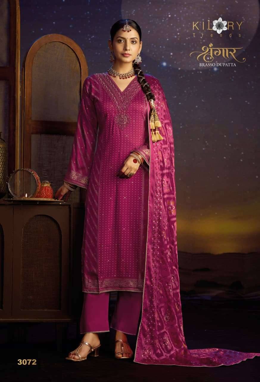 Kilory Shrungar Pure Gajji Silk Dress Material 4 Pcs Catalog