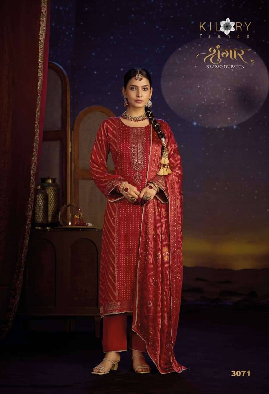 Kilory Shrungar Pure Gajji Silk Dress Material 4 Pcs Catalog