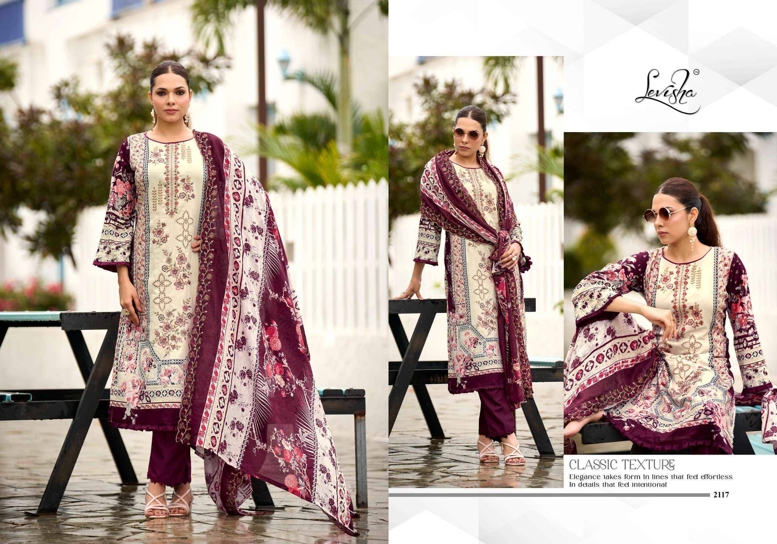 Levisha Madhubala Vol 21 Lawn Cotton Dress Material 6 pcs Catalogue