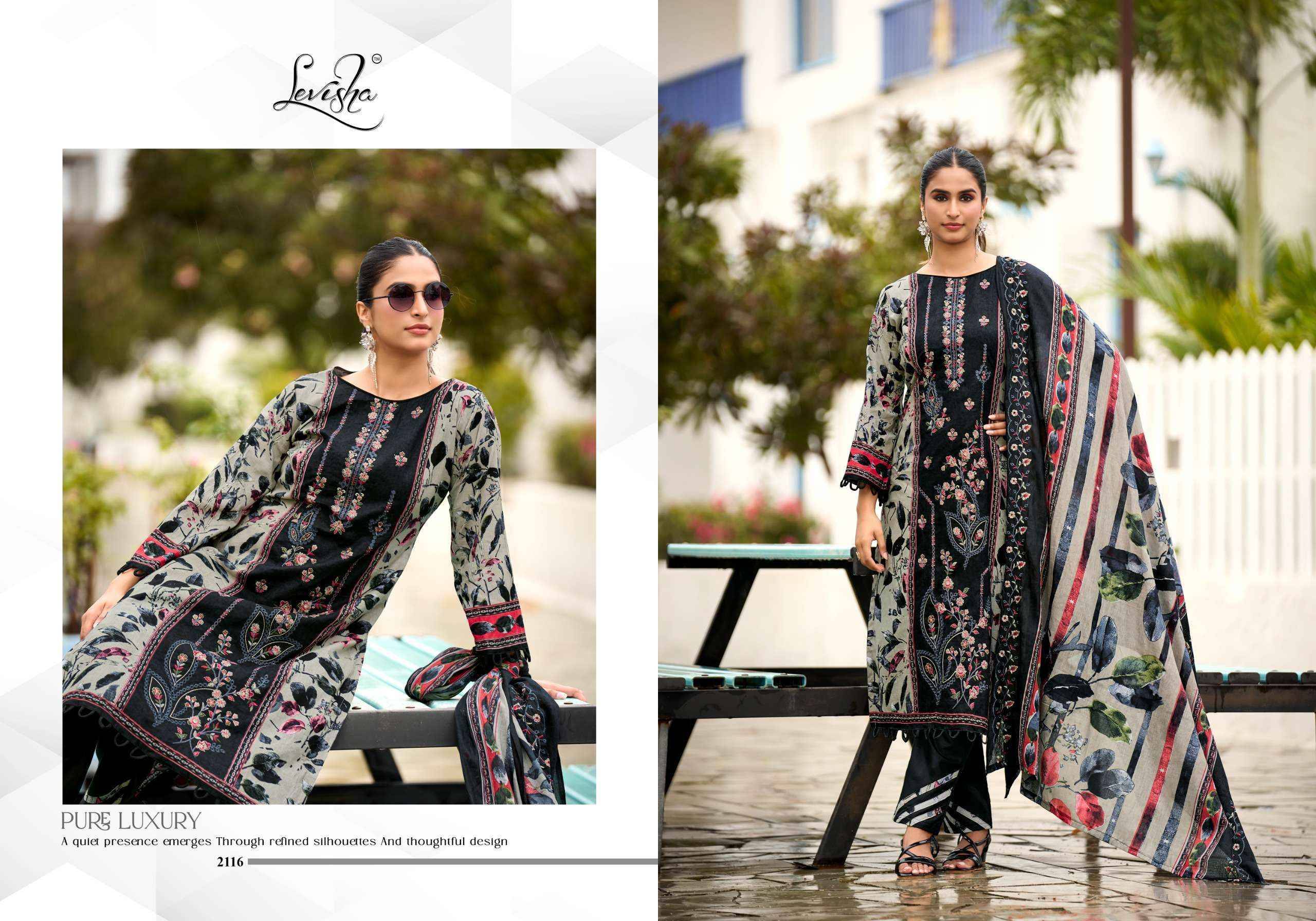 Levisha Madhubala Vol 21 Lawn Cotton Salwar Suit 6 Pcs Catalog 