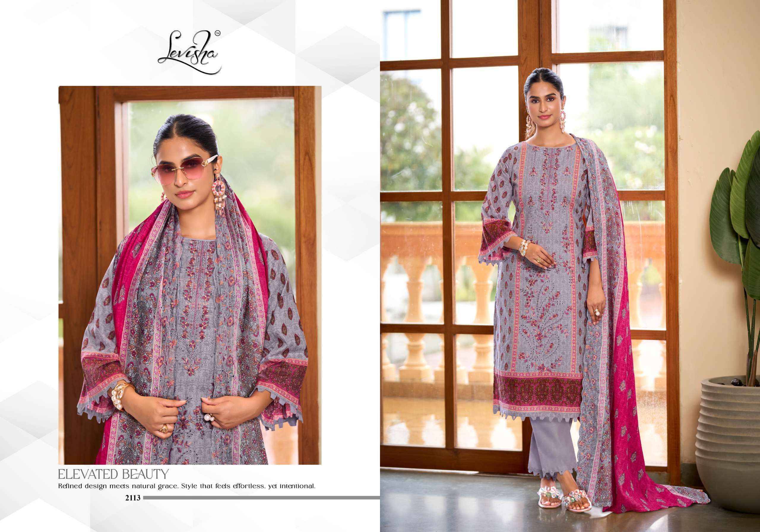 Levisha Madhubala Vol 21 Lawn Cotton Salwar Suit 6 Pcs Catalog 