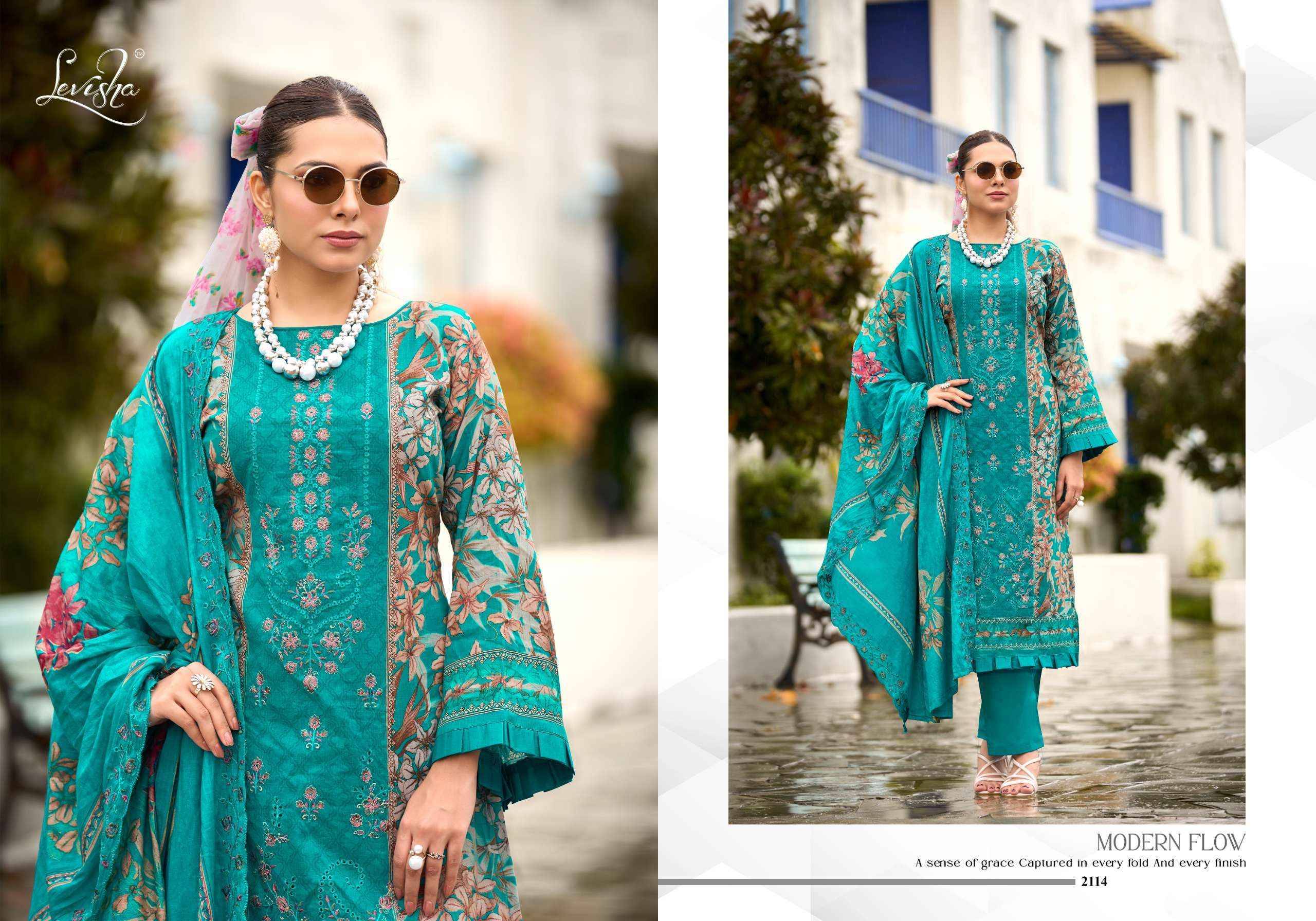 Levisha Madhubala Vol 21 Lawn Cotton Salwar Suit 6 Pcs Catalog 