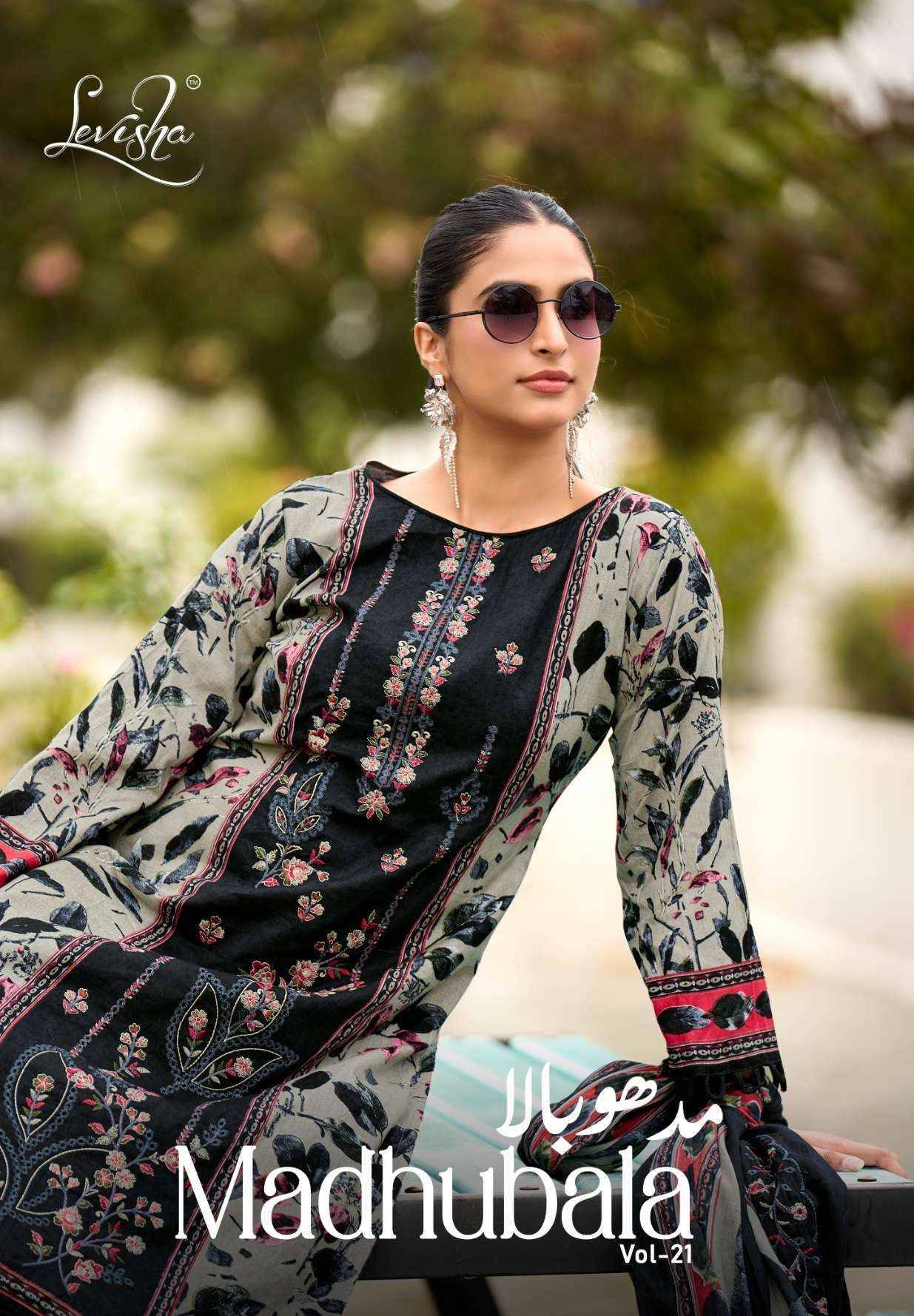 Levisha Madhubala Vol 21 Lawn Cotton Salwar Suit 6 Pcs Catalog 