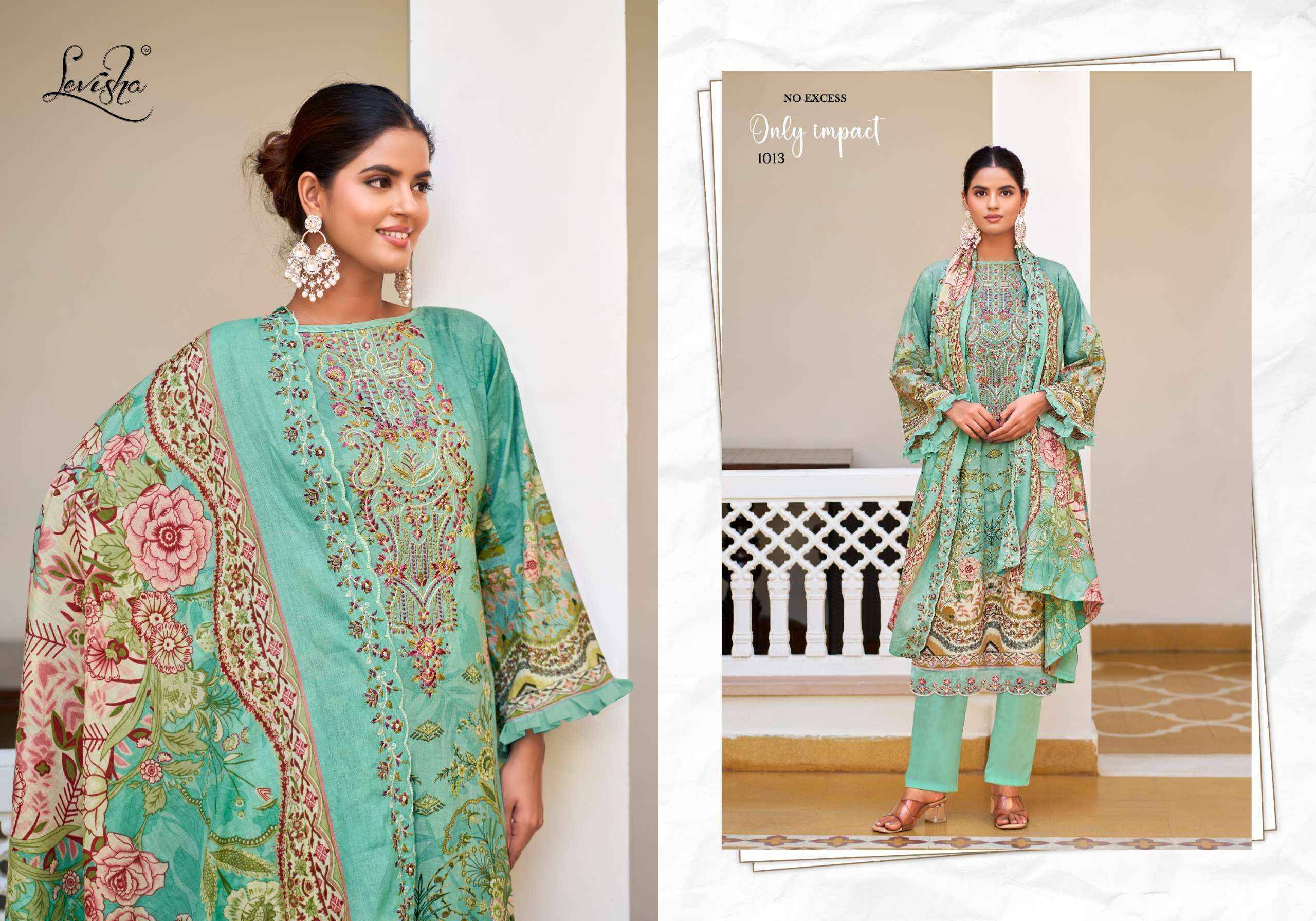 Levisha Mehfuz Nx Lawn Cotton Salwar Kameez _ Surat Wholesalers 8 Pcs Catalog 
