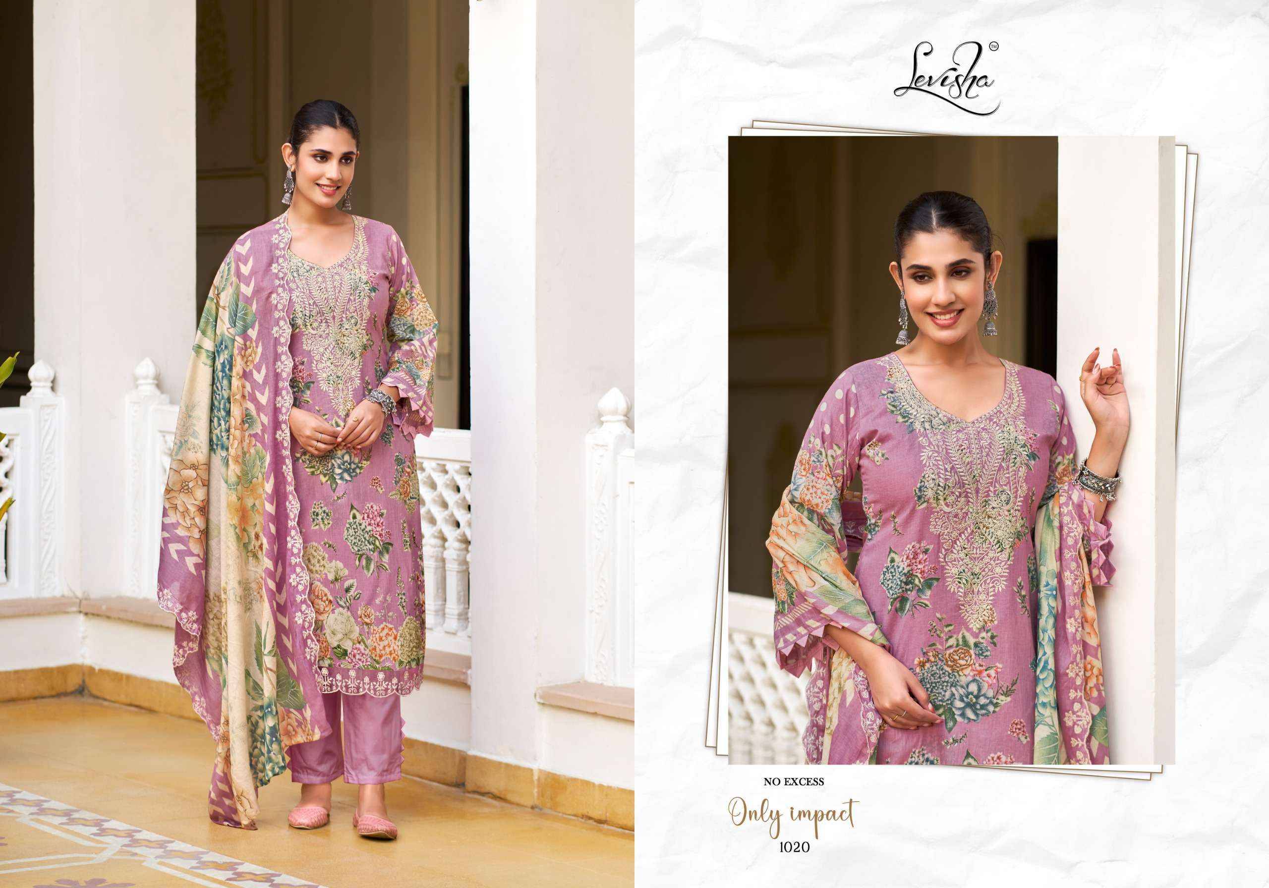 Levisha Mehfuz Nx Lawn Cotton Salwar Kameez _ Surat Wholesalers 8 Pcs Catalog 