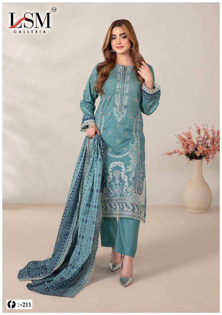 LSM Galleria Firdous Queen Lawn Vol 21 Lawn Cotton Salwar Suit _ Surat Wholesalers 6 Pcs Catalog 