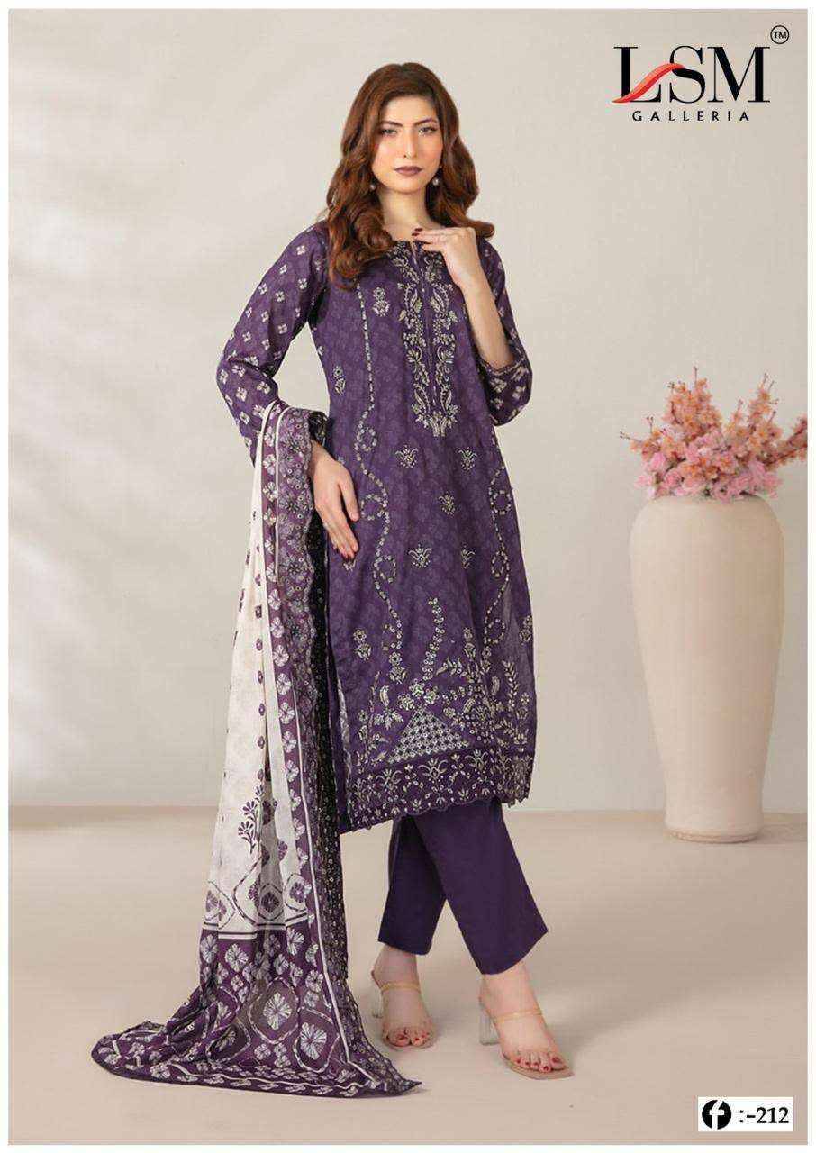 LSM Galleria Firdous Queen Lawn Vol 21 Lawn Cotton Salwar Suit _ Surat Wholesalers 6 Pcs Catalog 