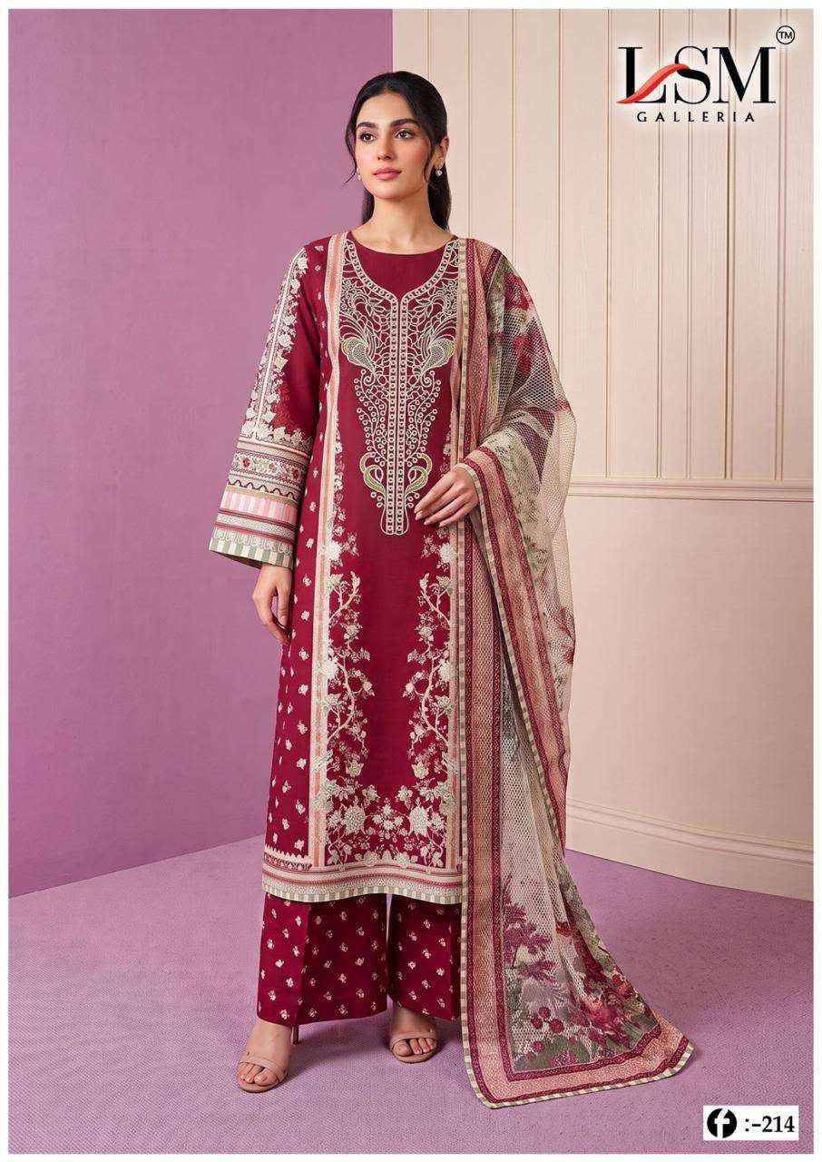 LSM Galleria Firdous Queen Lawn Vol 21 Lawn Cotton Salwar Suit _ Surat Wholesalers 6 Pcs Catalog 