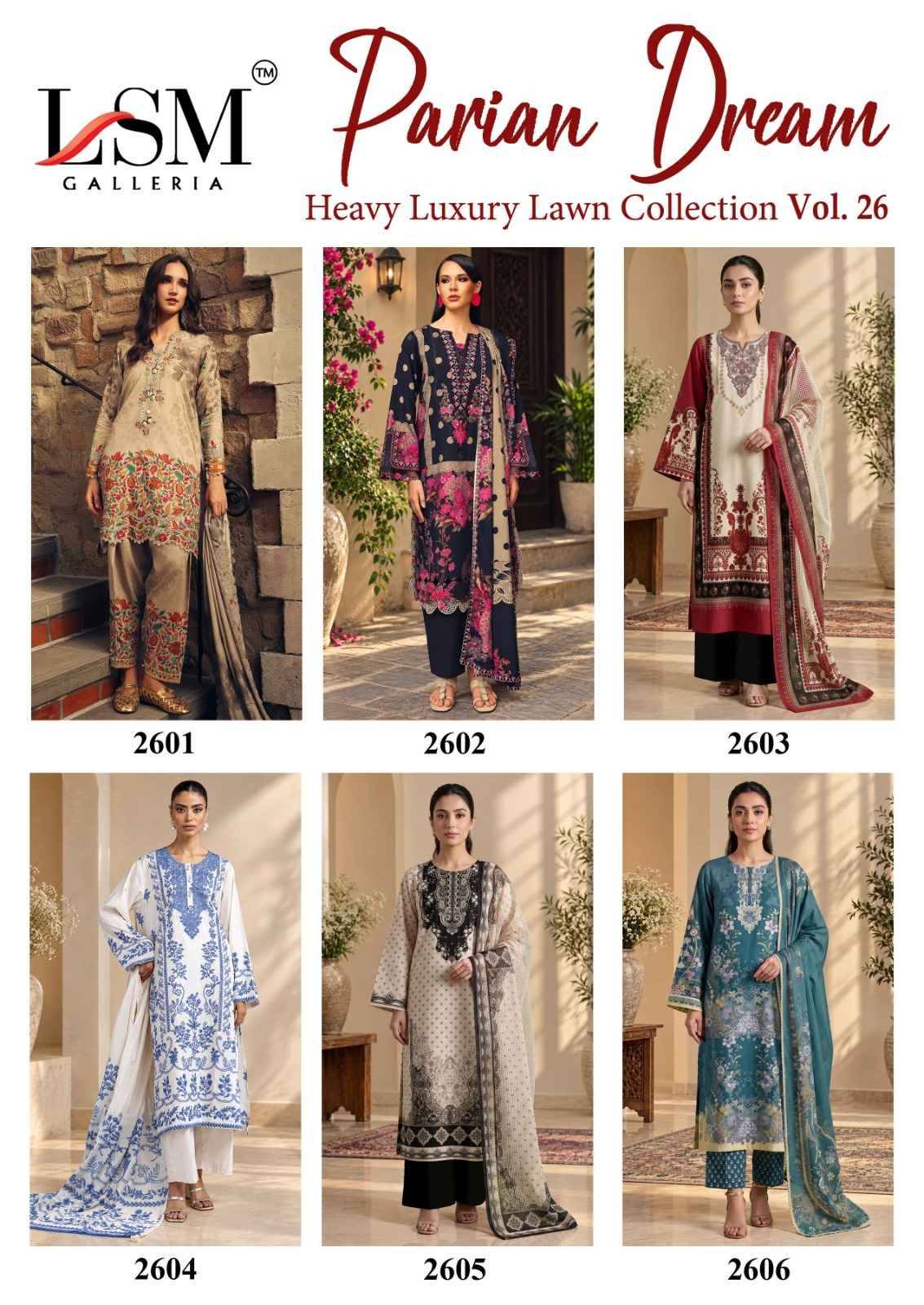 LSM Galleria Parian Dream Vol 26 Cotton Dress Material 6 pcs Catalog