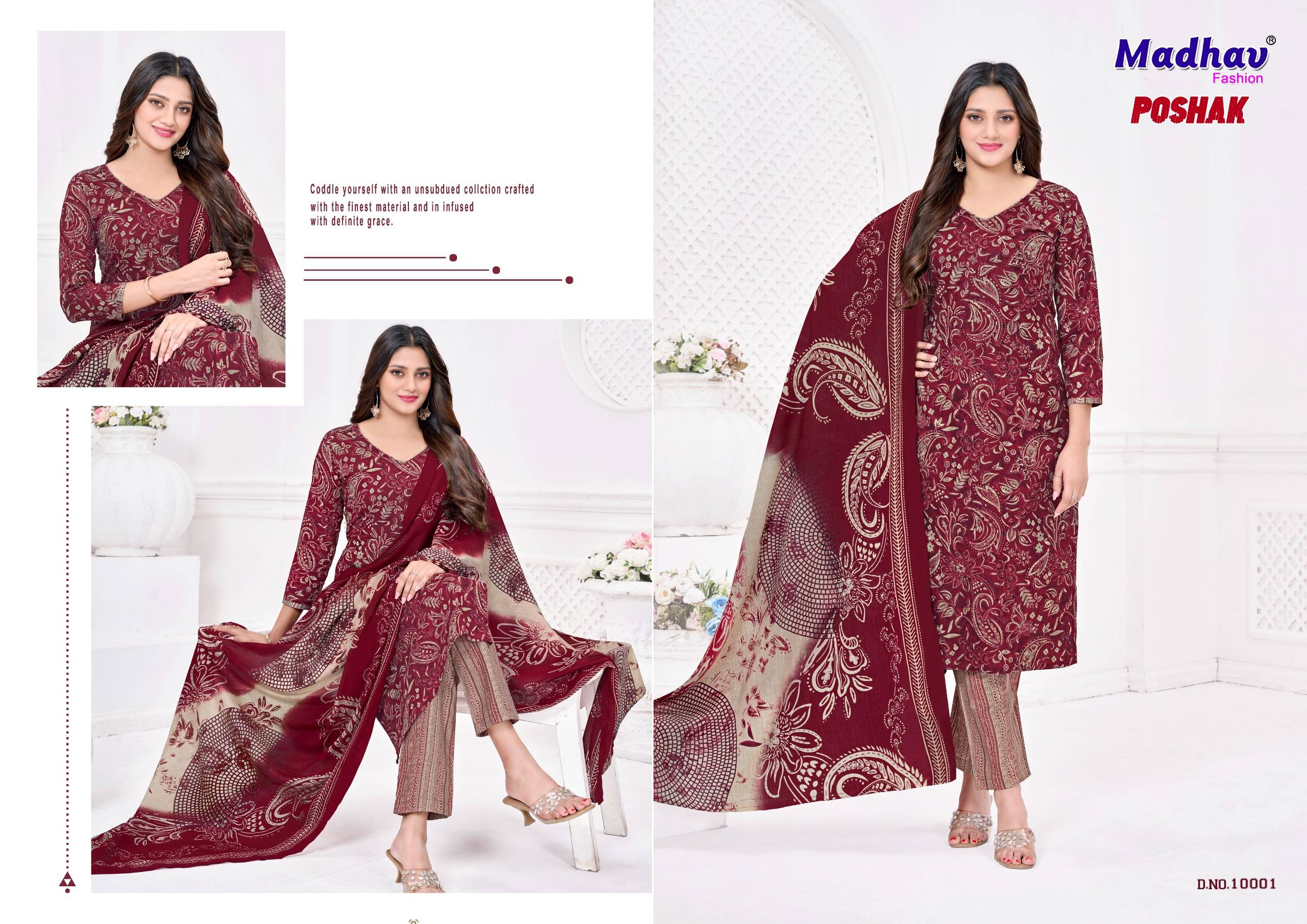 Madhav Poshak Vol 10 Pure Cotton Salwar Suits With Price 10 Pcs Catalog