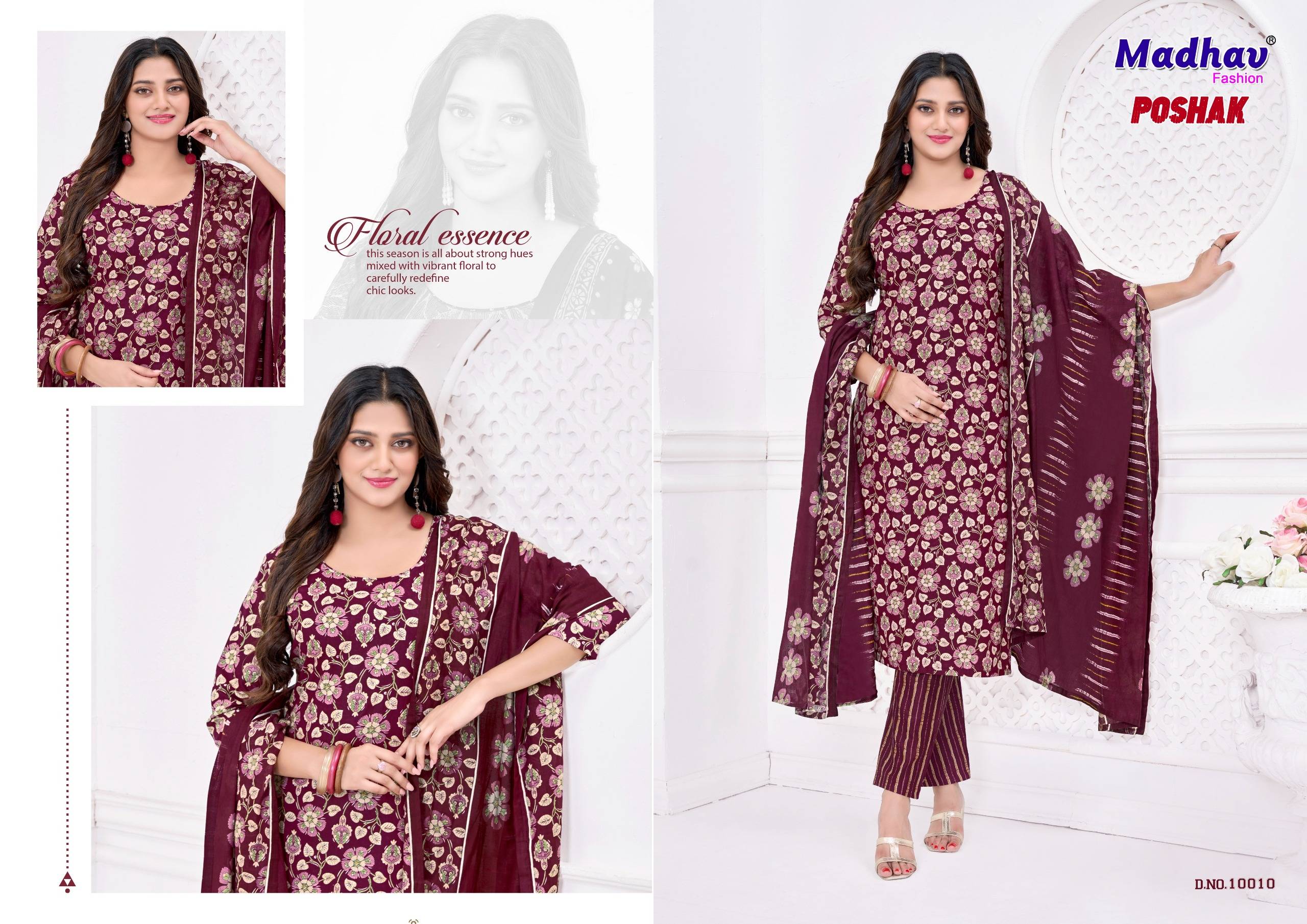 Madhav Poshak Vol 10 Pure Cotton Salwar Suits With Price 10 Pcs Catalog