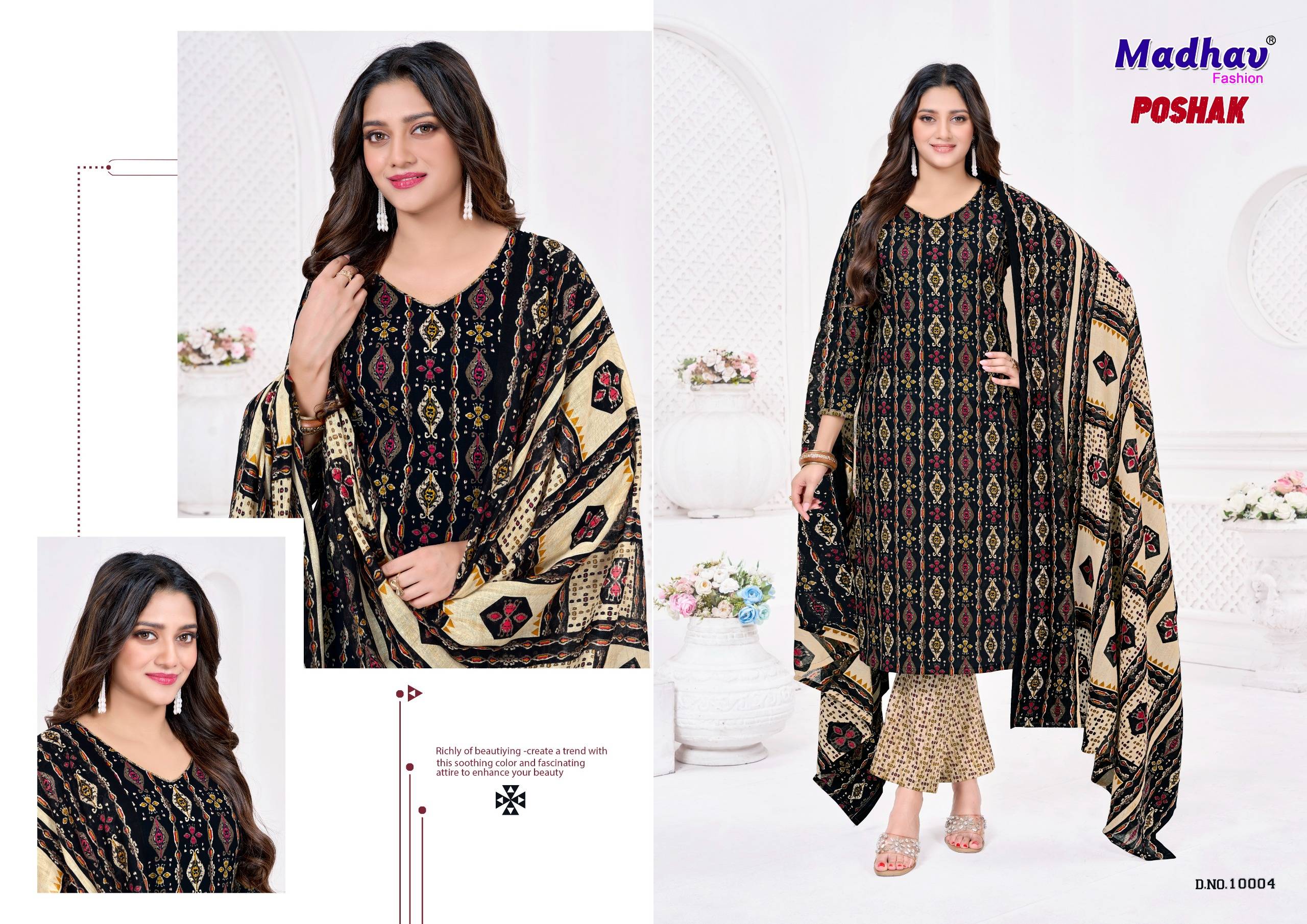 Madhav Poshak Vol 10 Pure Cotton Salwar Suits With Price 10 Pcs Catalog
