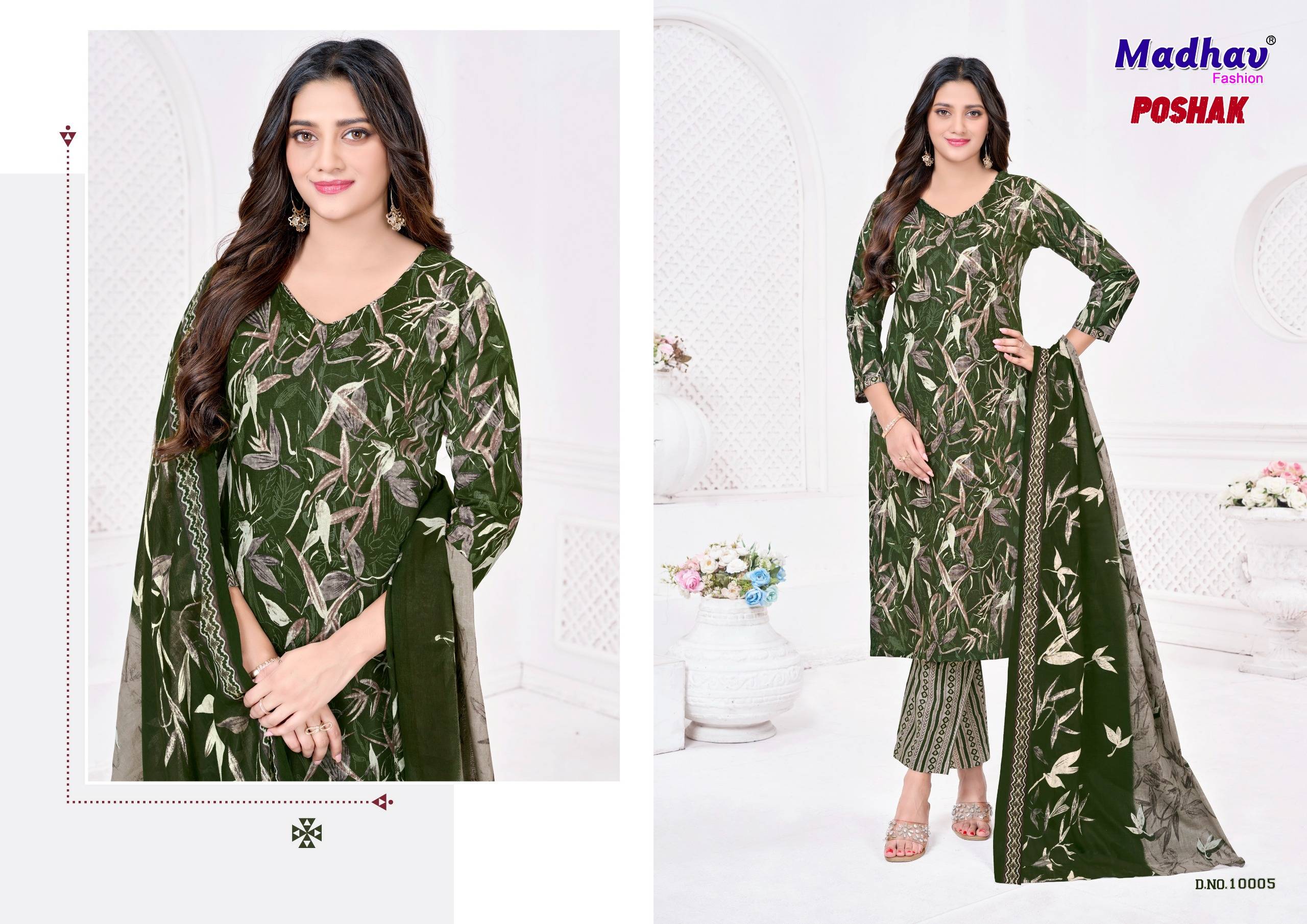 Madhav Poshak Vol 10 Pure Cotton Salwar Suits With Price 10 Pcs Catalog