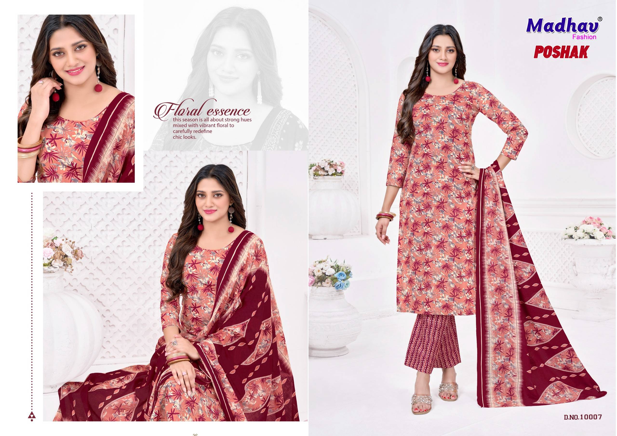 Madhav Poshak Vol 10 Pure Cotton Salwar Suits With Price 10 Pcs Catalog