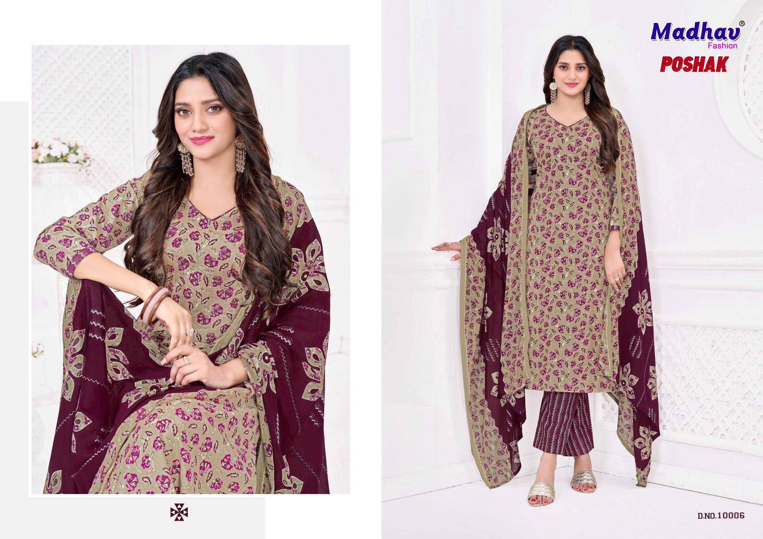 Madhav Poshak Vol 10 Pure Cotton Salwar Suits With Price 10 Pcs Catalog