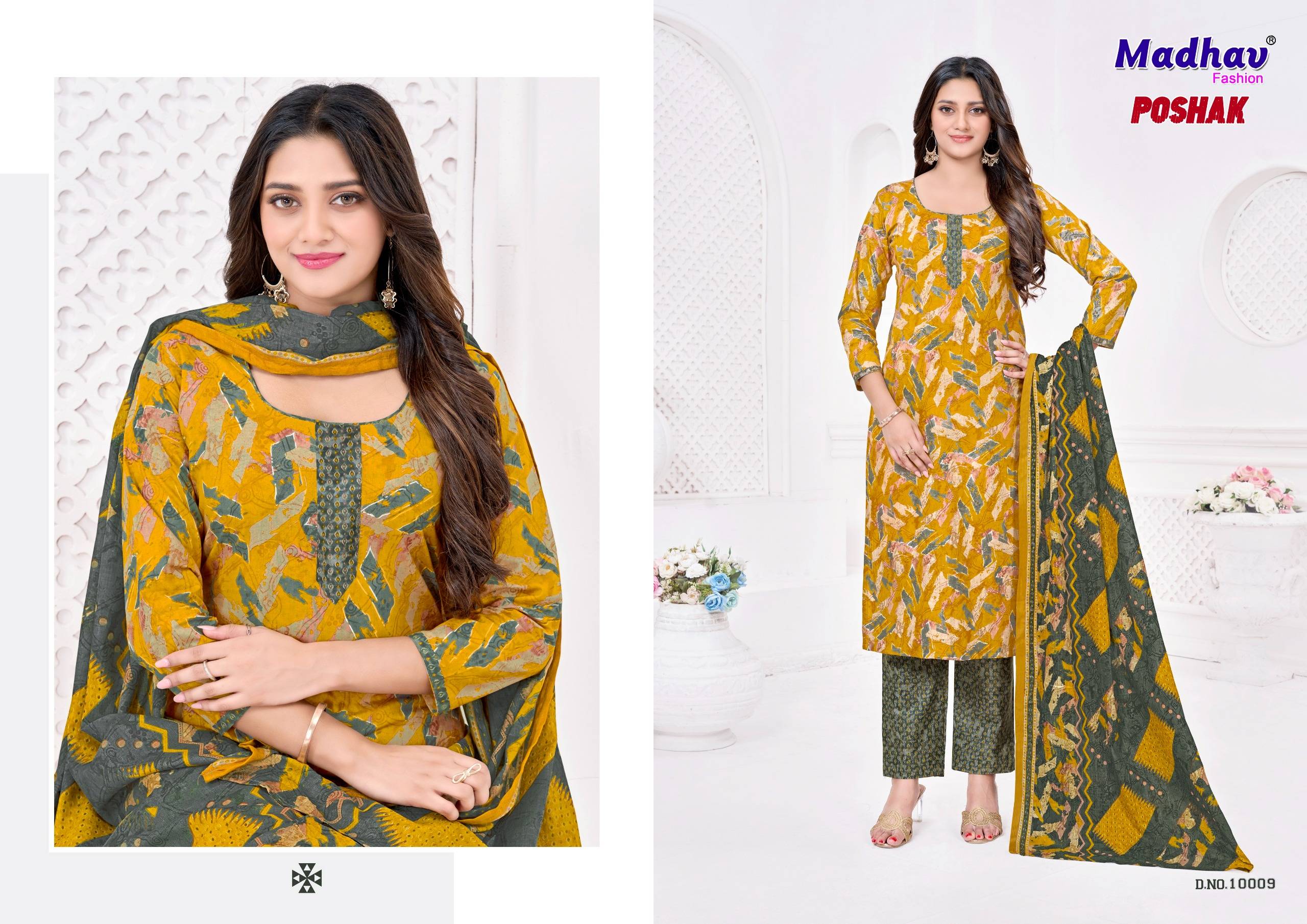 Madhav Poshak Vol 10 Pure Cotton Salwar Suits With Price 10 Pcs Catalog