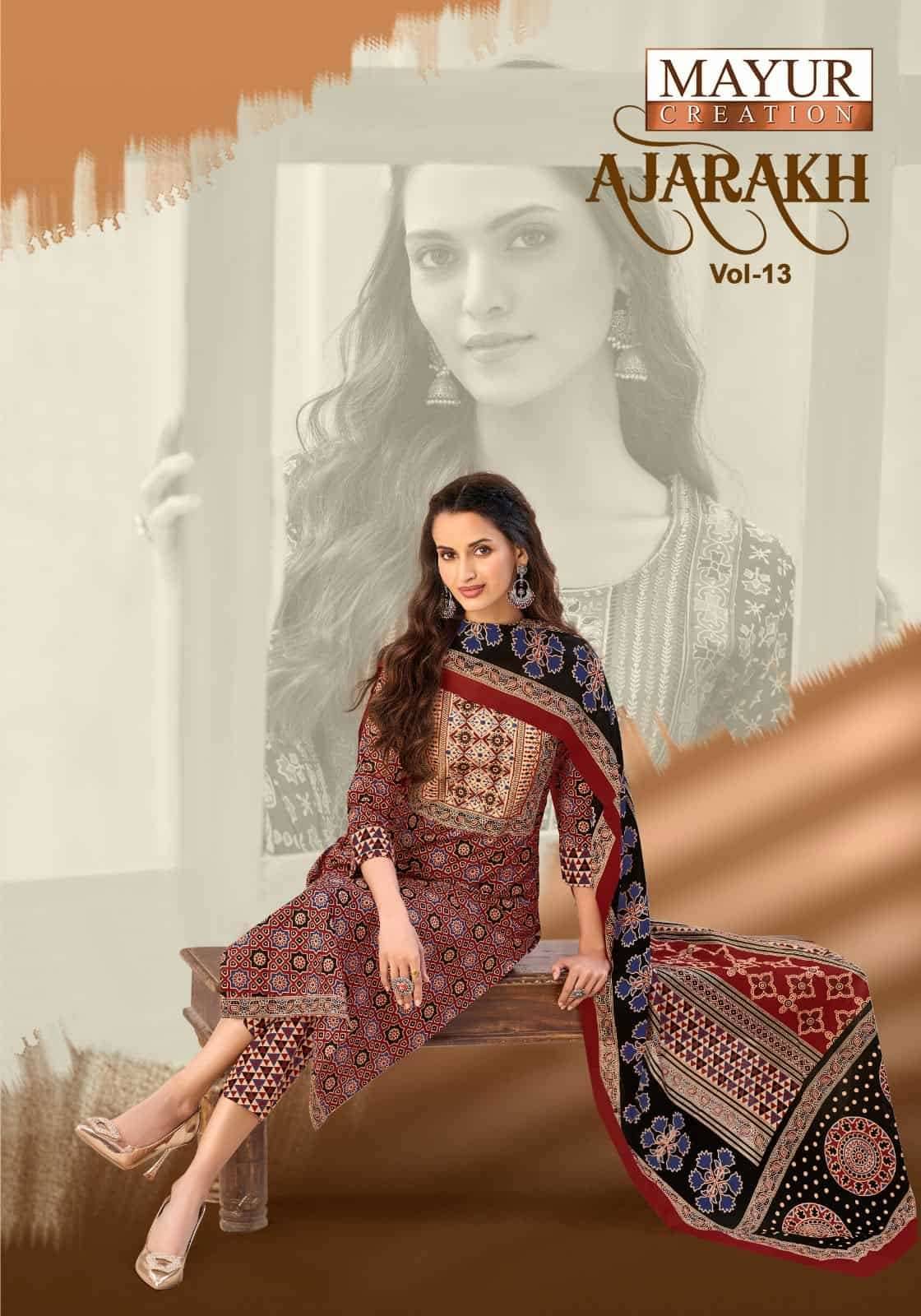 Mayur Ajarakh Vol 13 Pure Cotton Readymade Suits 10 Pcs Catalog